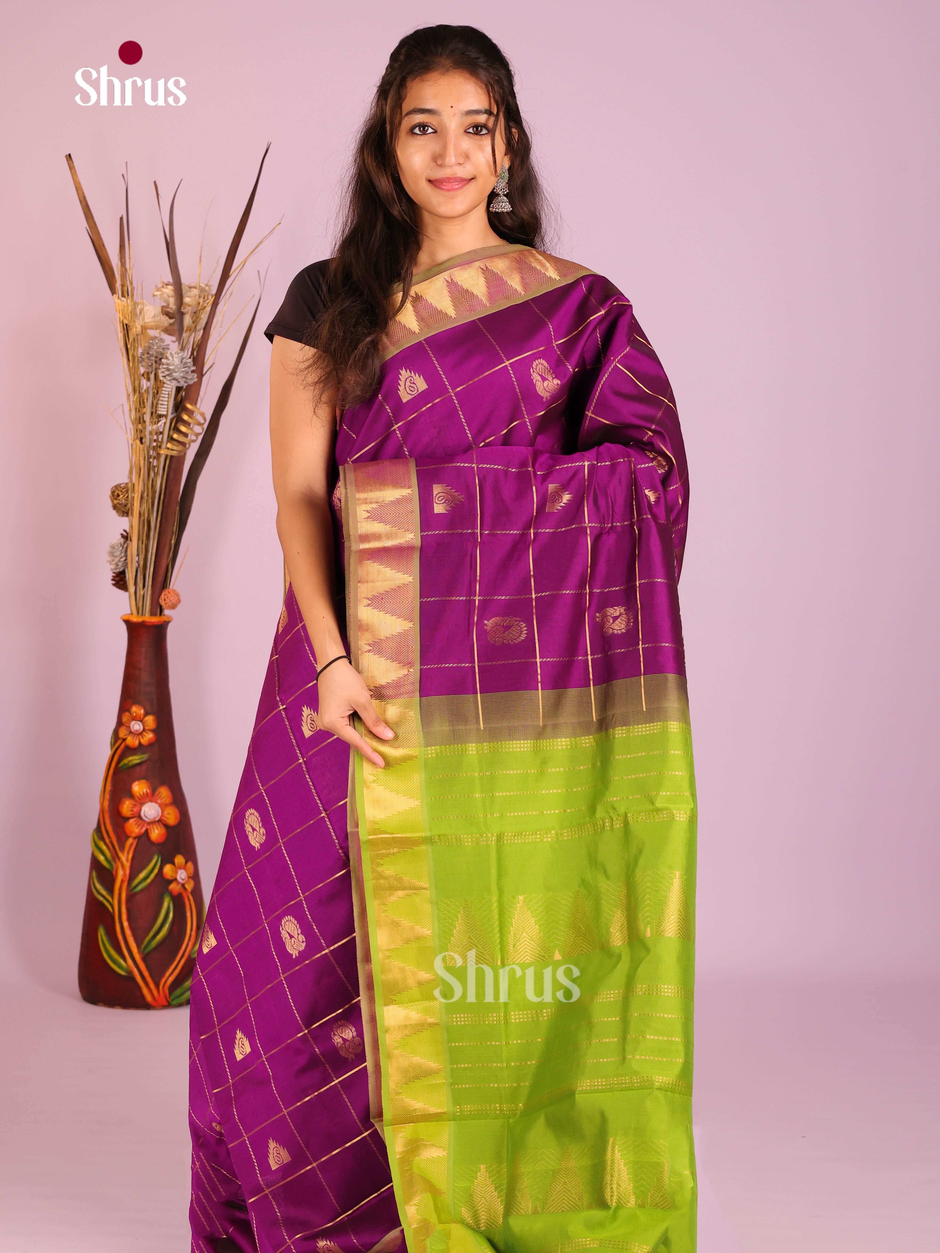 DIS10496 - Silkcotton-halfpure Saree - Shop on Shrus.com