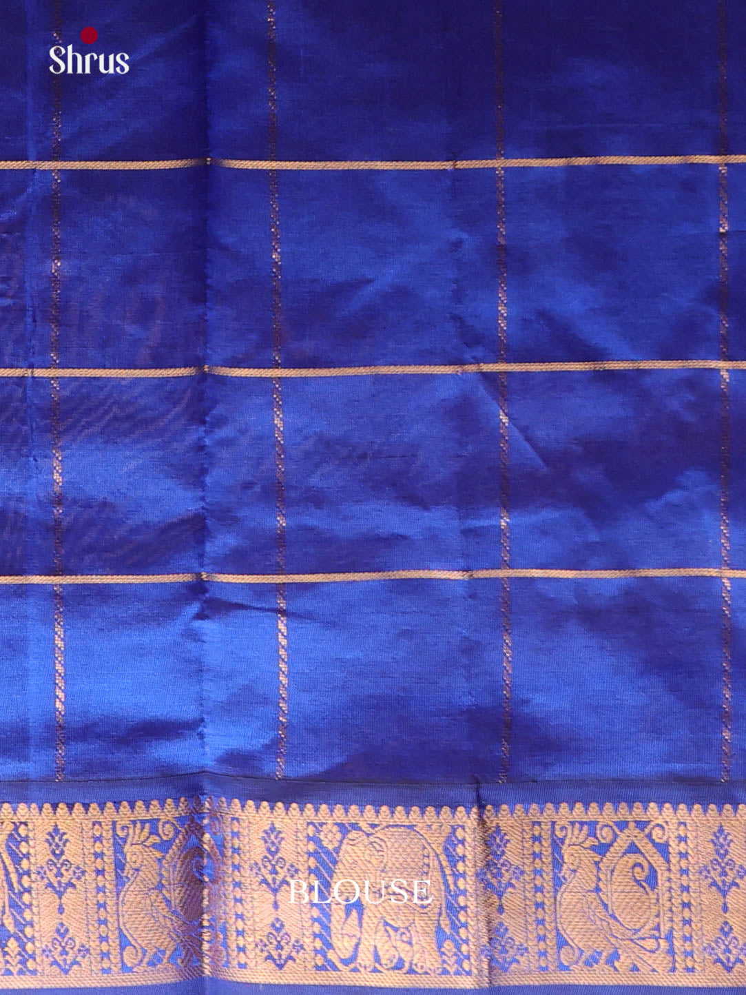 Blue - Silkcotton-halfpure Saree