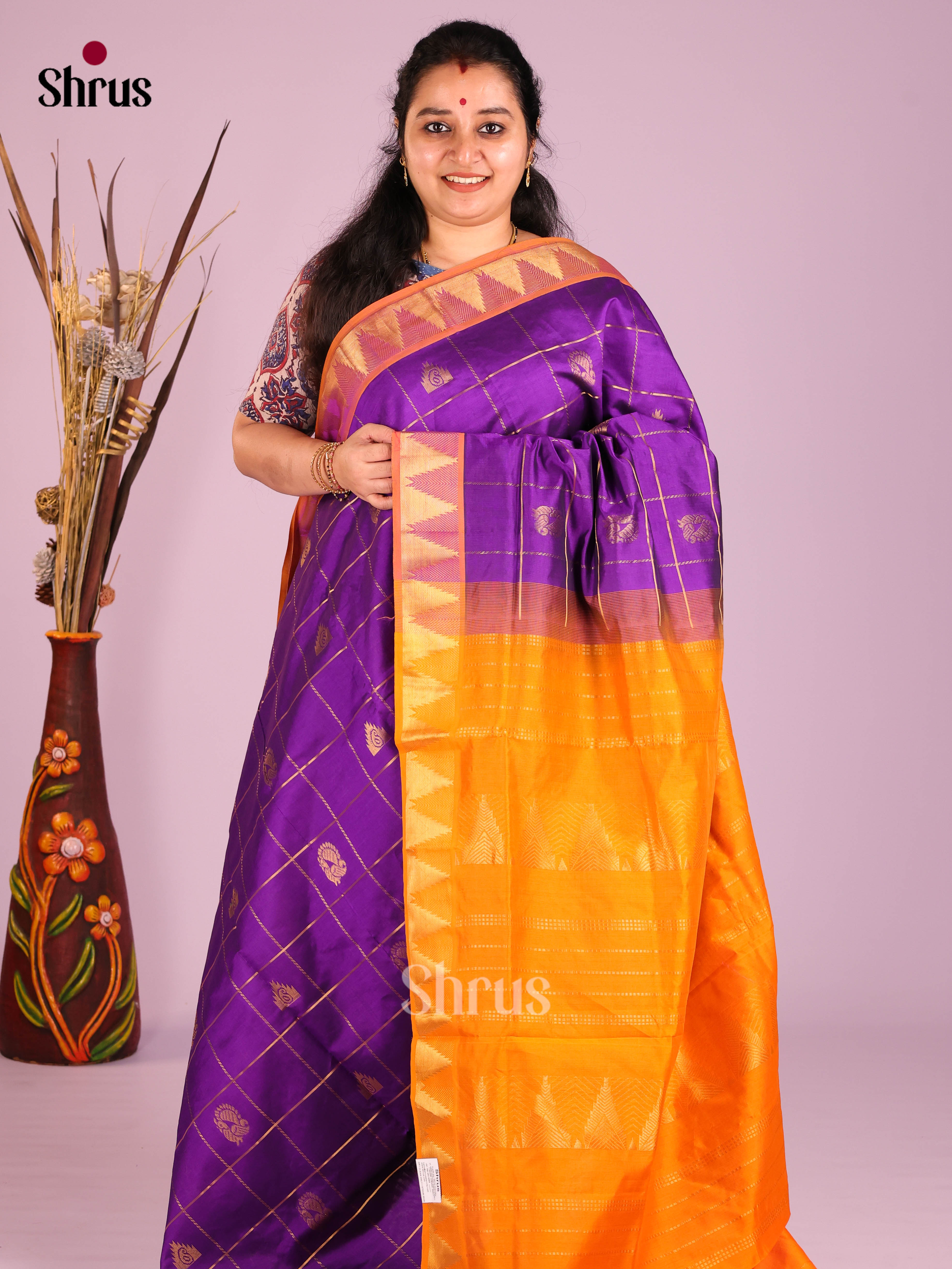 DIS10499 - Silkcotton-halfpure Saree - Shop on Shrus.com