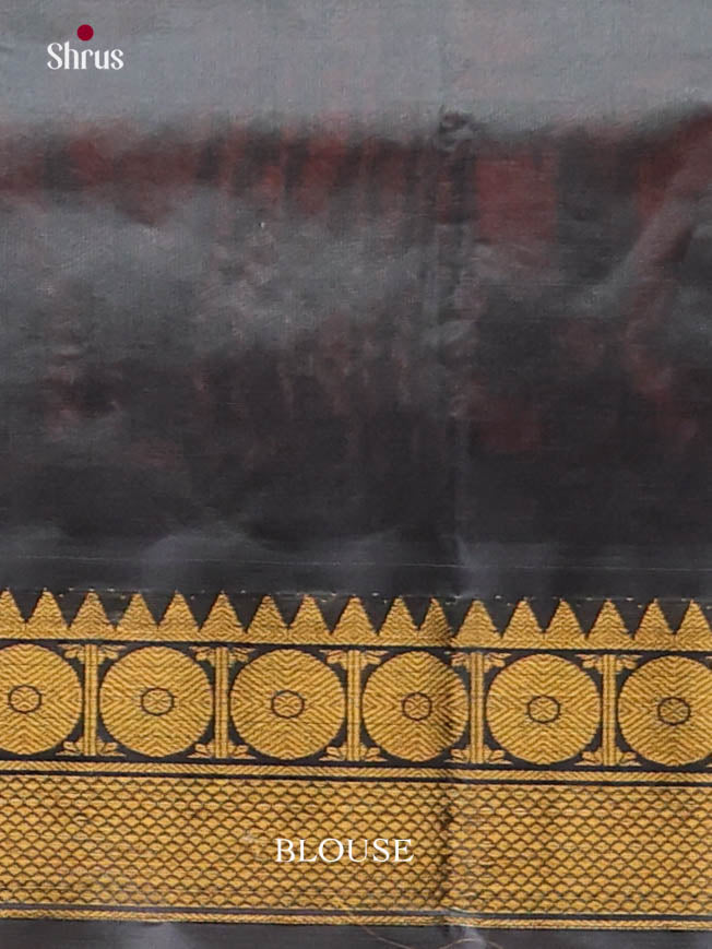 Mustard & Grey - Silkcotton-halfpure Saree - Shop on Shrus.com
