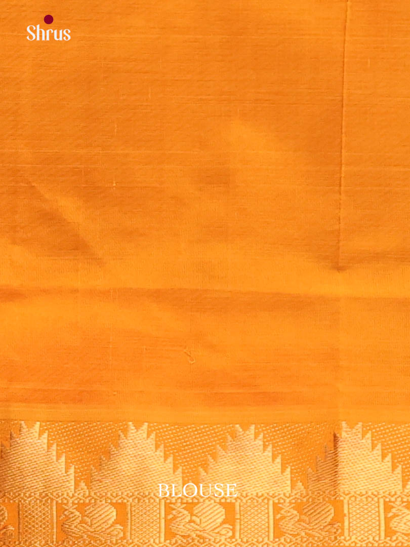 Maroon & Yellow - Silkcotton-halfpure Saree - Shop on Shrus.com