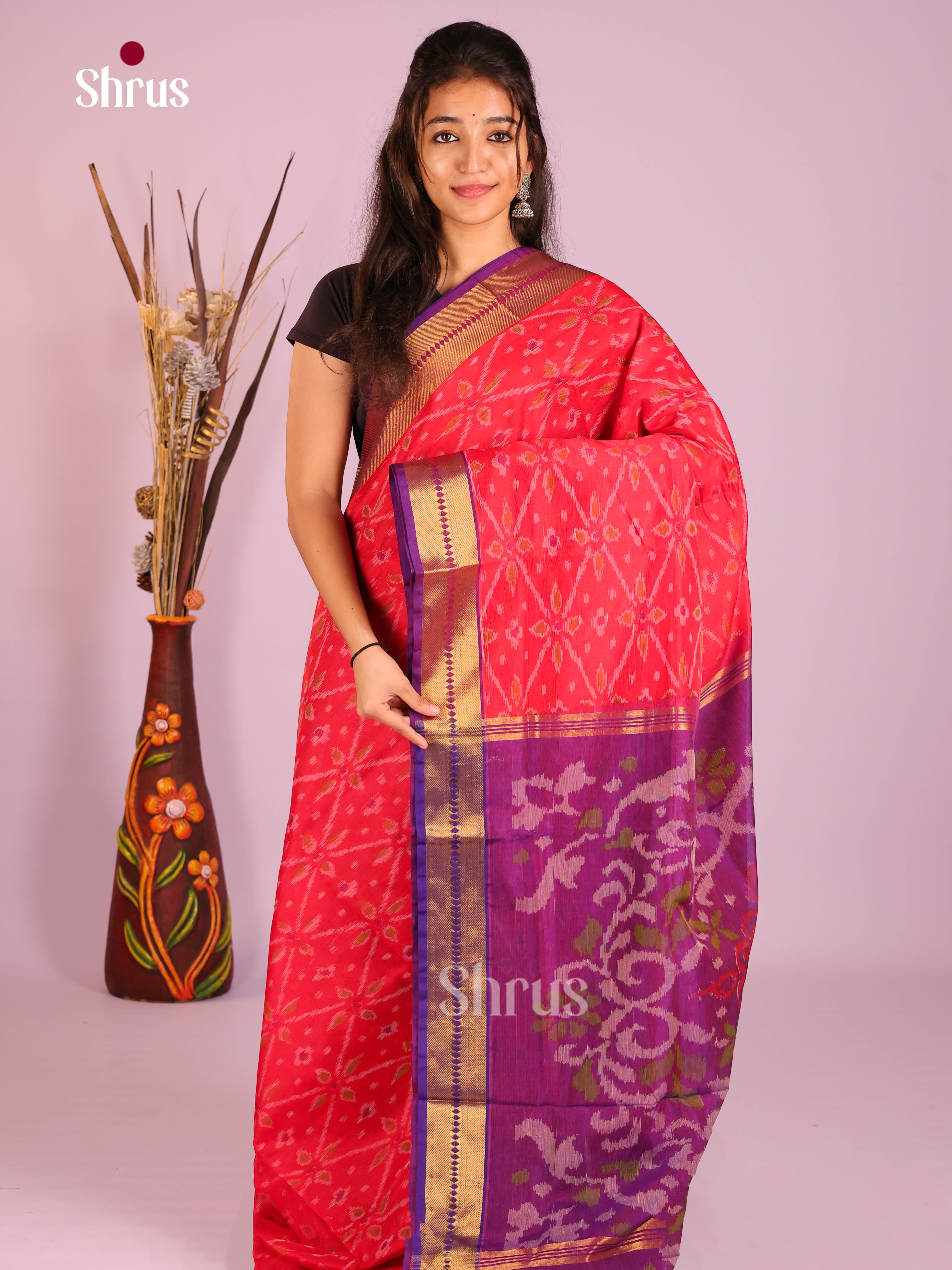 DIS10603 - Silkcotton-Halfpure 9Yards Saree