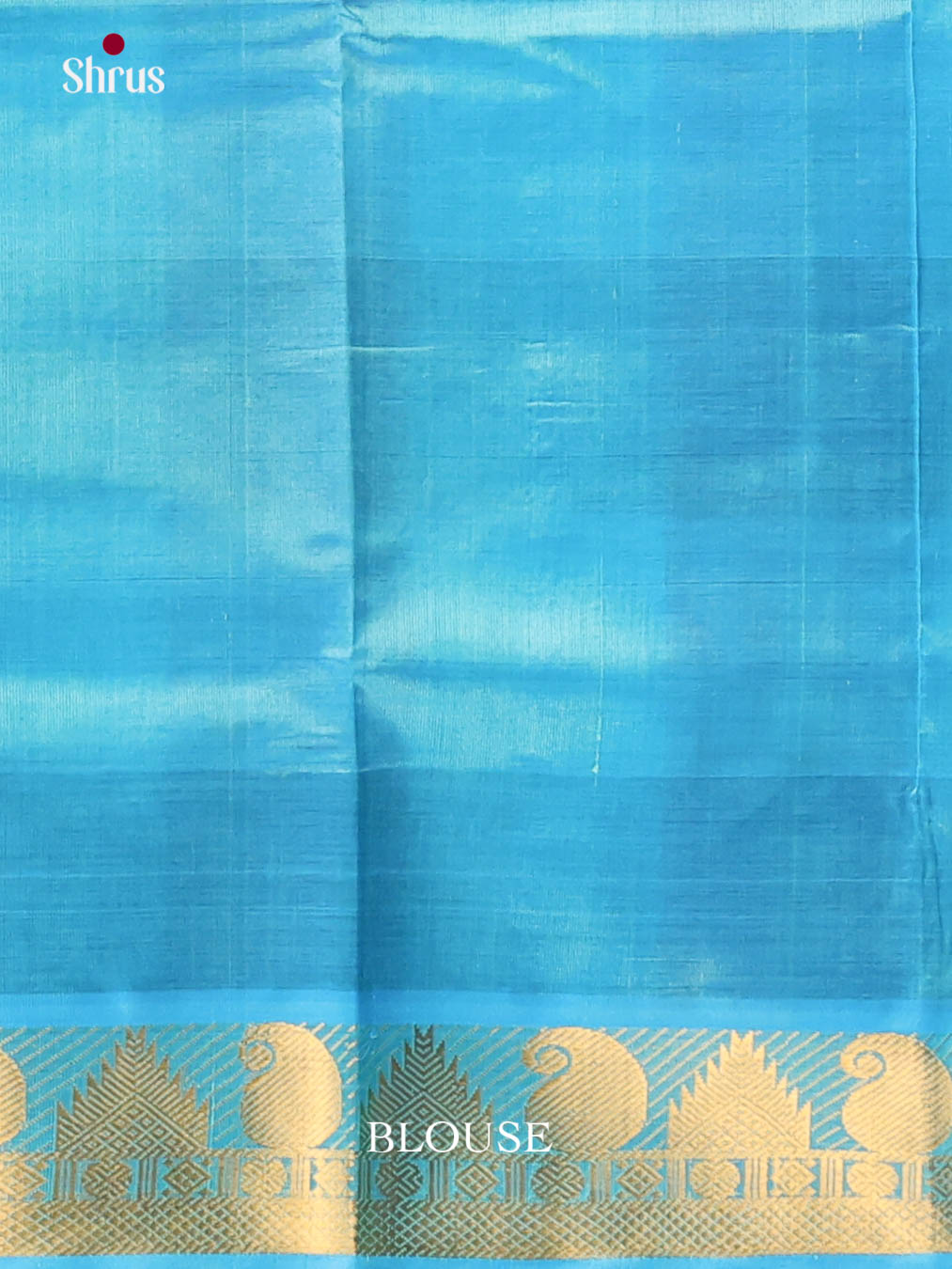 Serene Blue & Purple Checked Silk Cotton Saree With Zari Border & Pallu 1