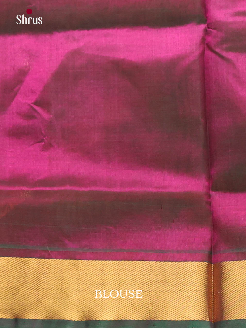Pretty Pink Silk Cotton Saree With Golden Buttas, Zari Woven Kaddi Border & Purple Pallu