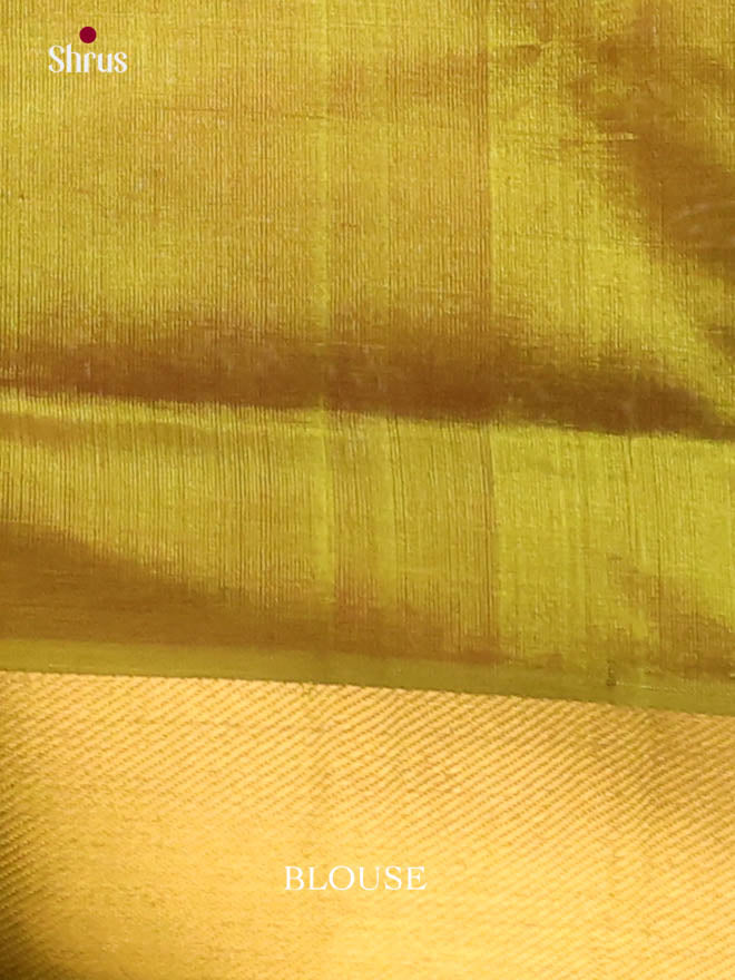 Stunning Pink Silk Cotton Saree With Zari Woven Buttas & Striped Mustard Pallu 1