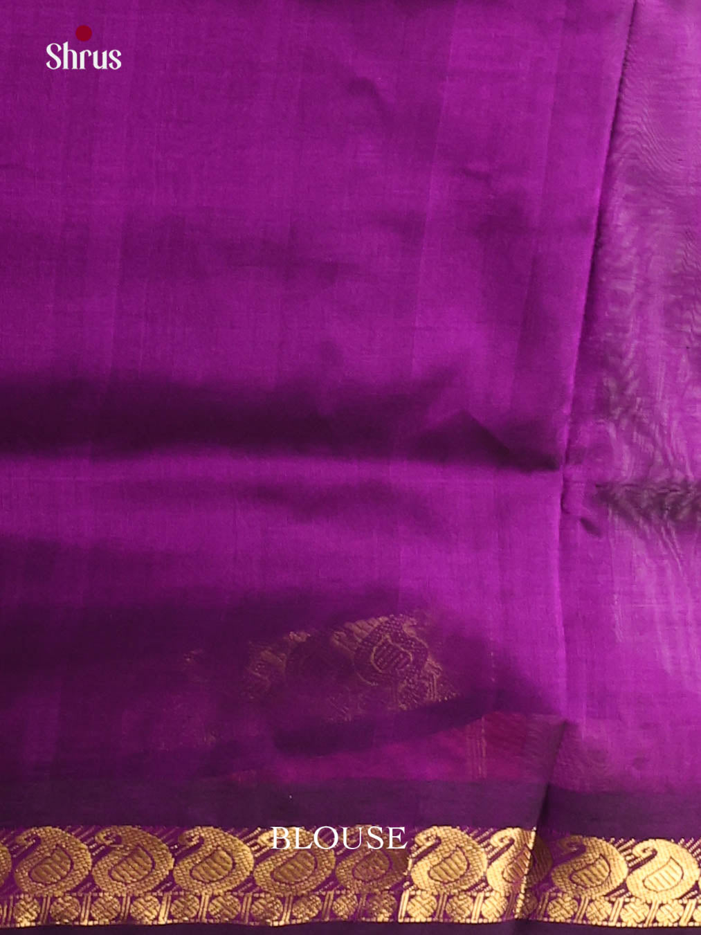 Elegant Violet Silk Cotton Saree with Plain Body & Self Zari Border 1