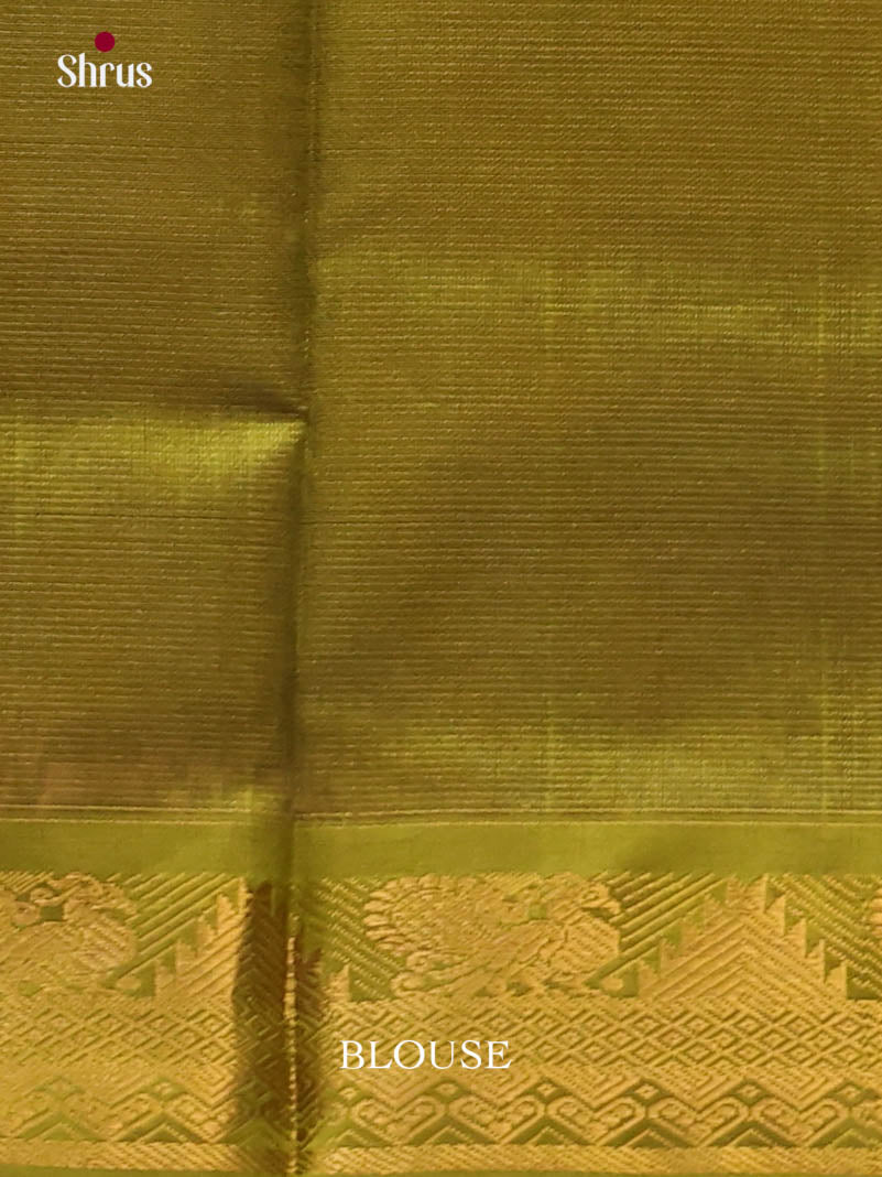 Beautiful Violet Silk Cotton Saree with Zari Stripes & Green Border 1