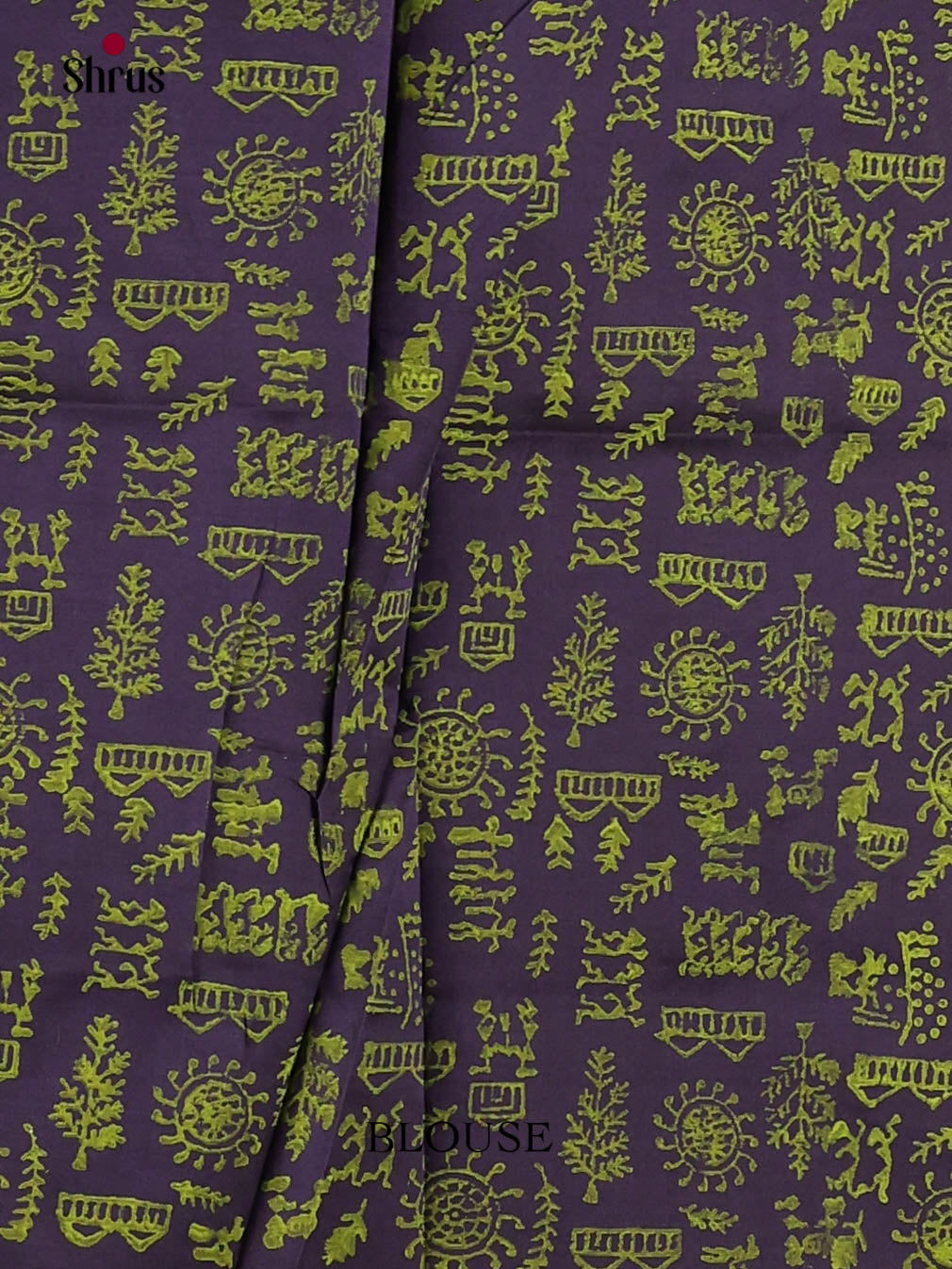 Green & Blue - Semi Silkcotton print Saree