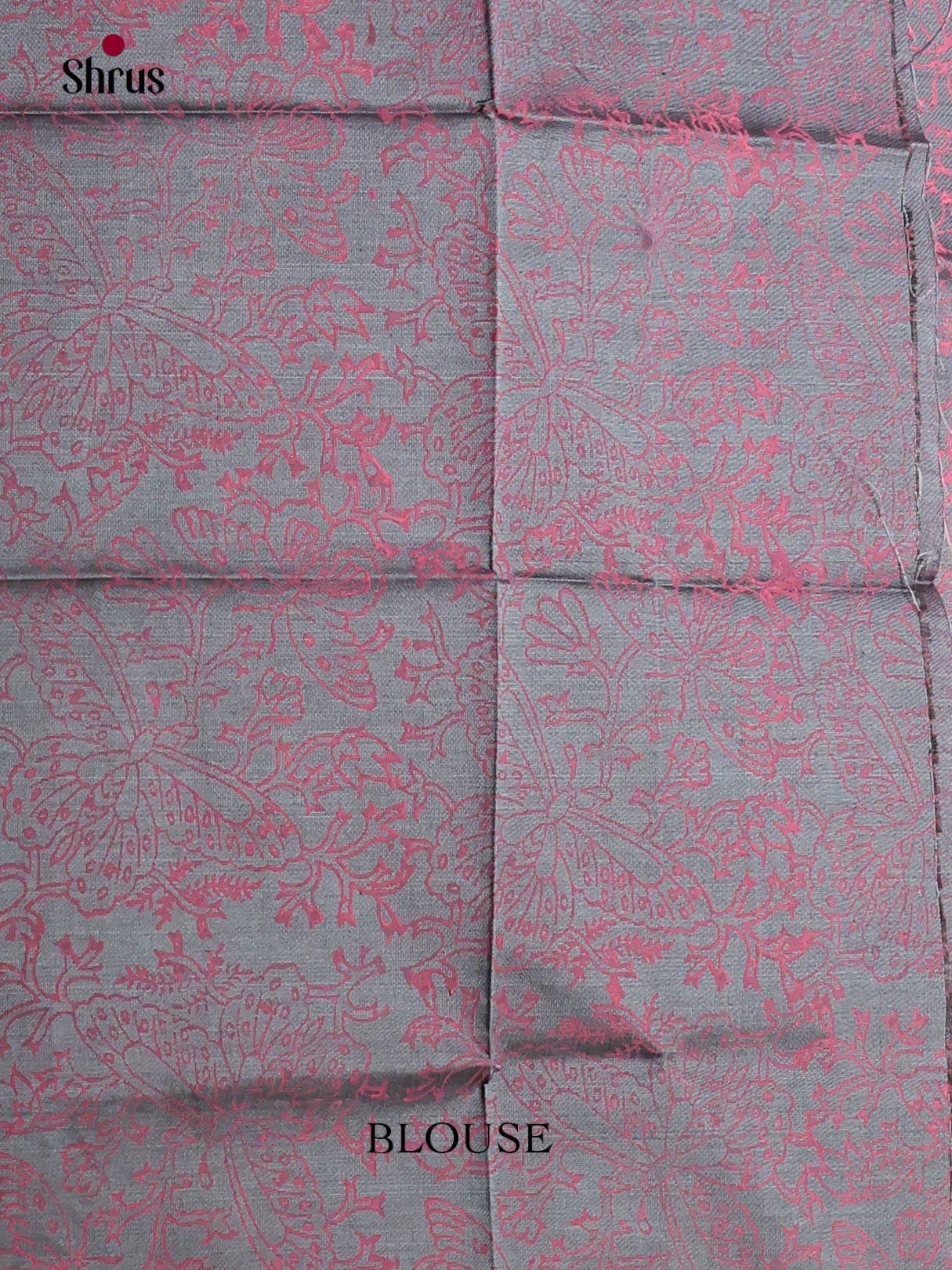 Pink & Grey- Semi Silkcotton print Saree