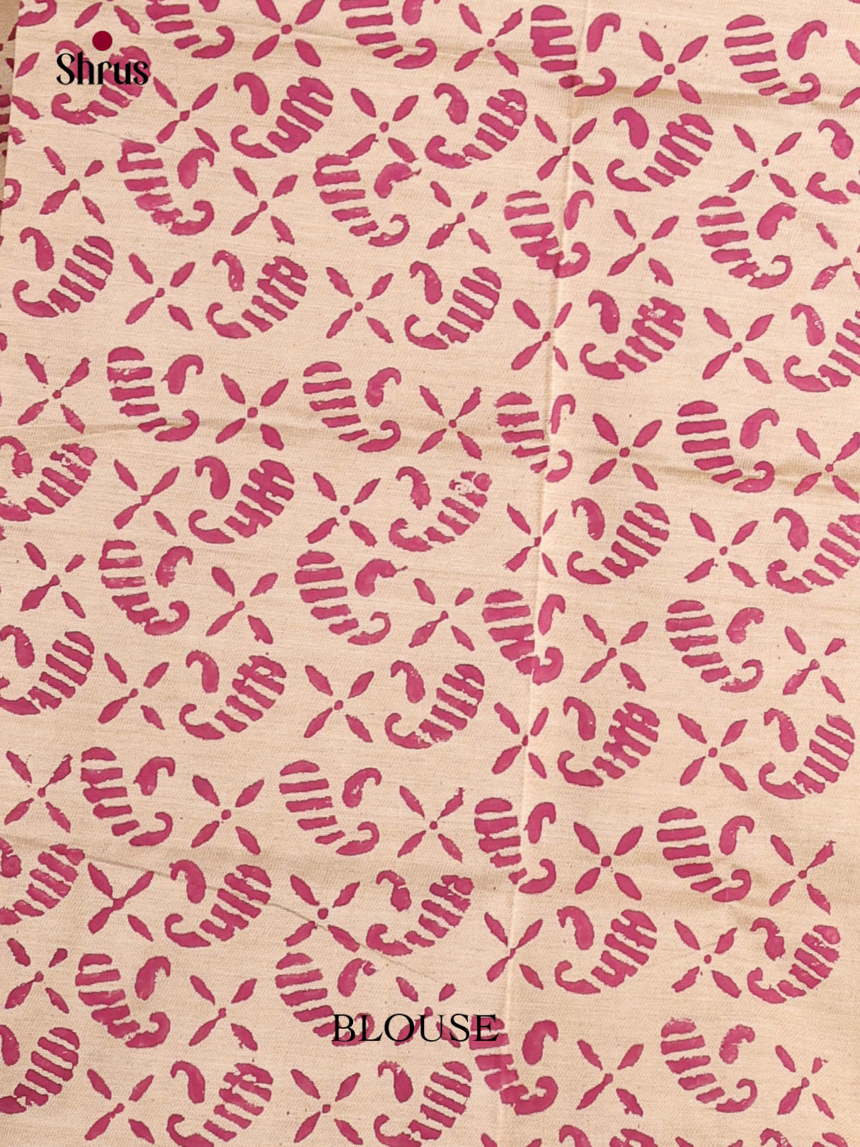 Wine & Cream - Semi Silkcotton print Saree