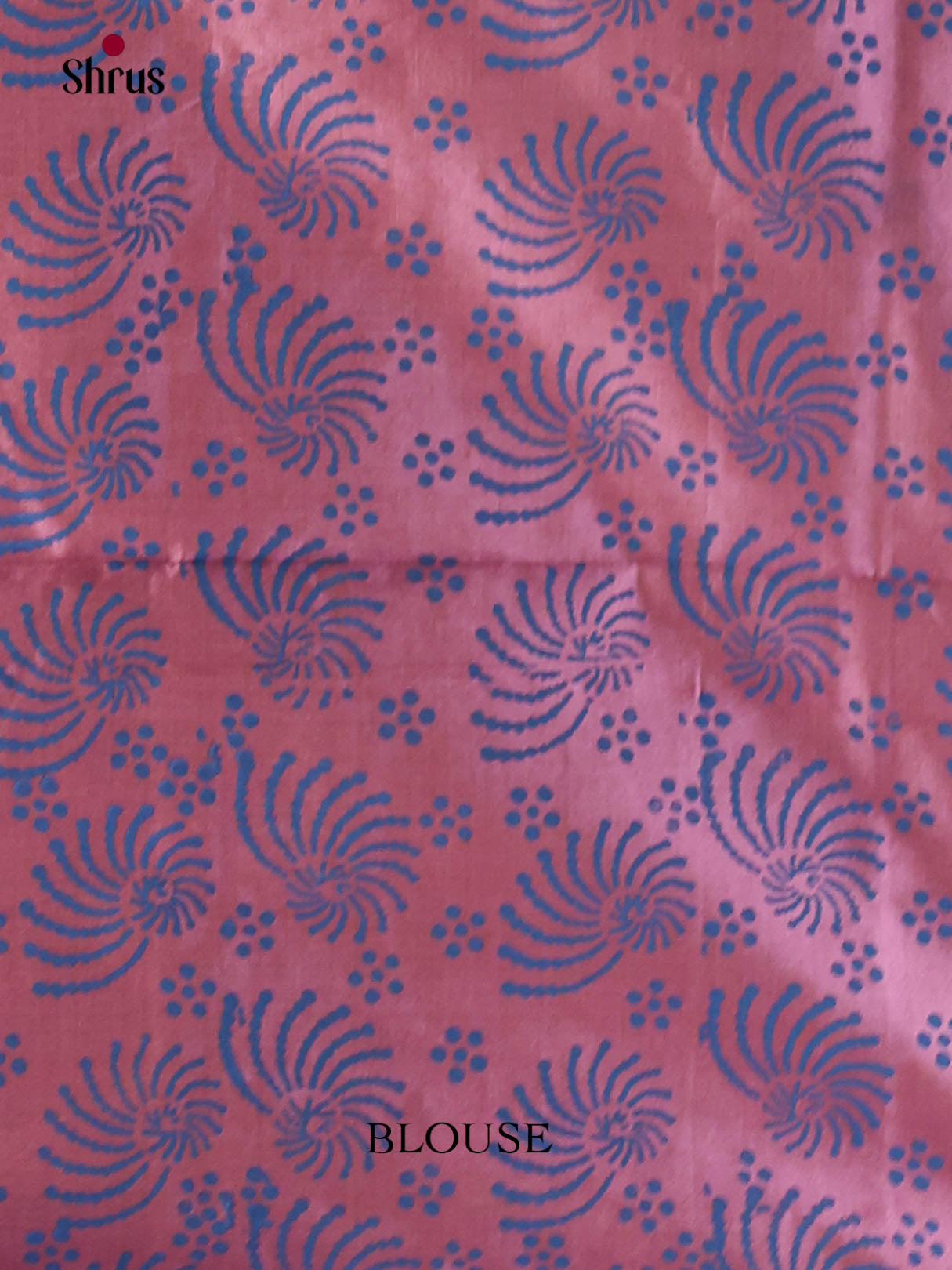 Blue & Pink - Semi Silkcotton print Saree