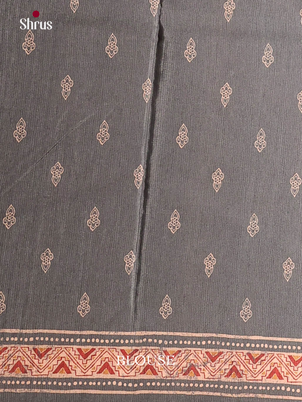 Blue & Grey- Semi Crepe Saree