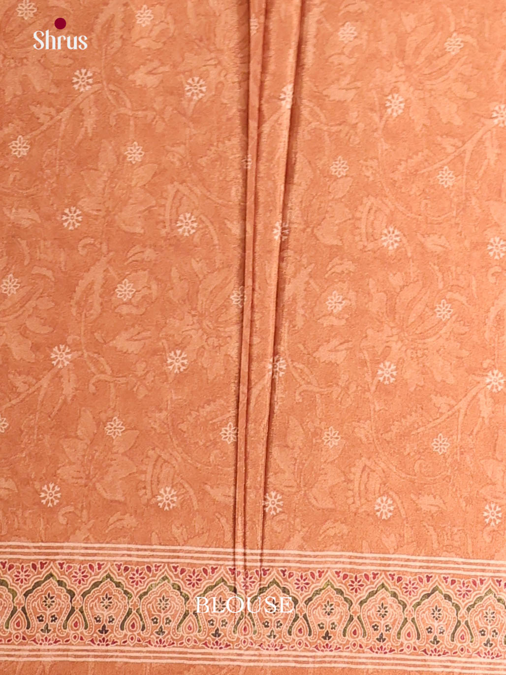 Green & Brown - Semi Crepe Saree - Shop on Shrus.com