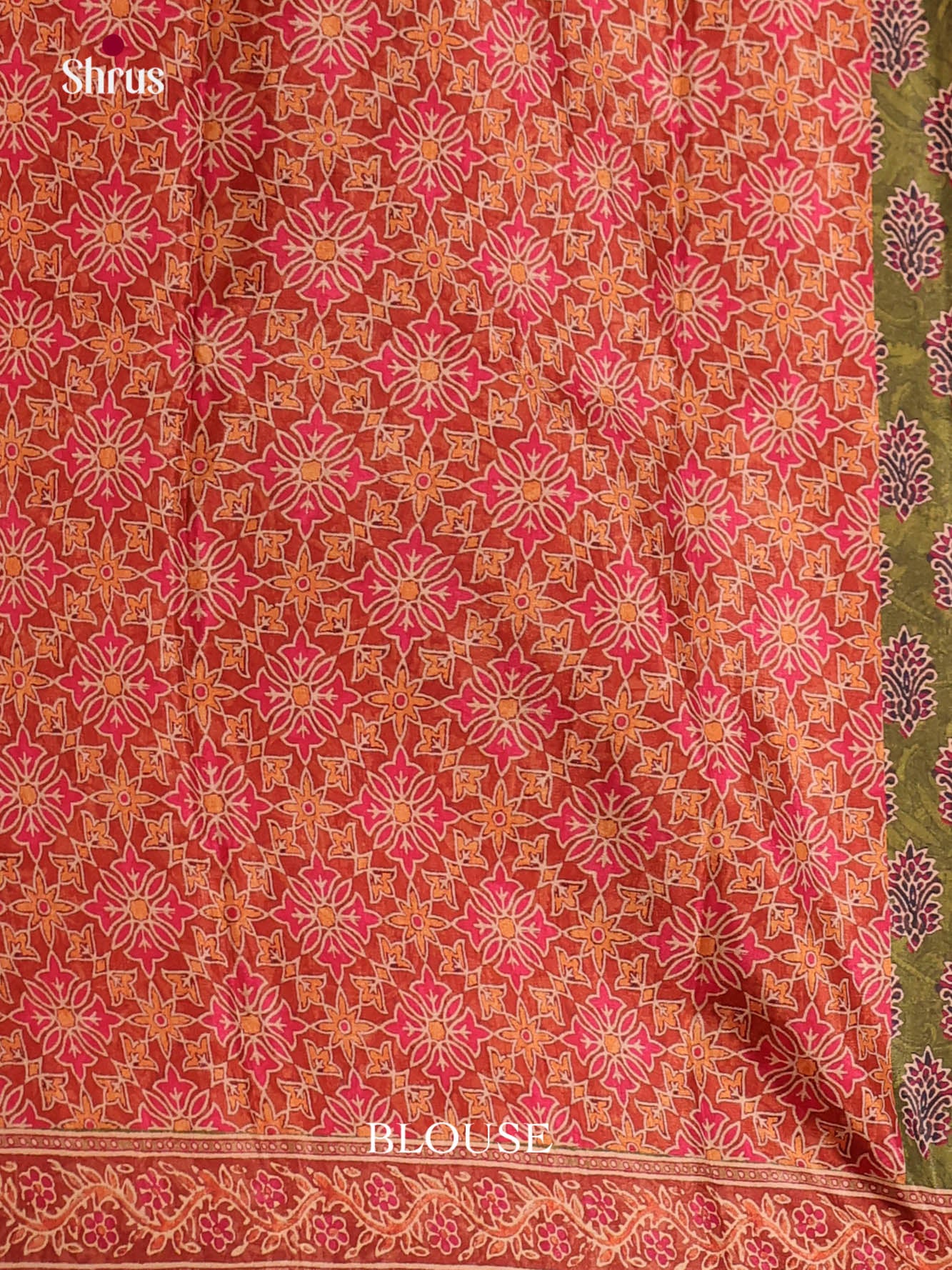 Green & Brick - Semi Crepe Saree - Shop on Shrus.com