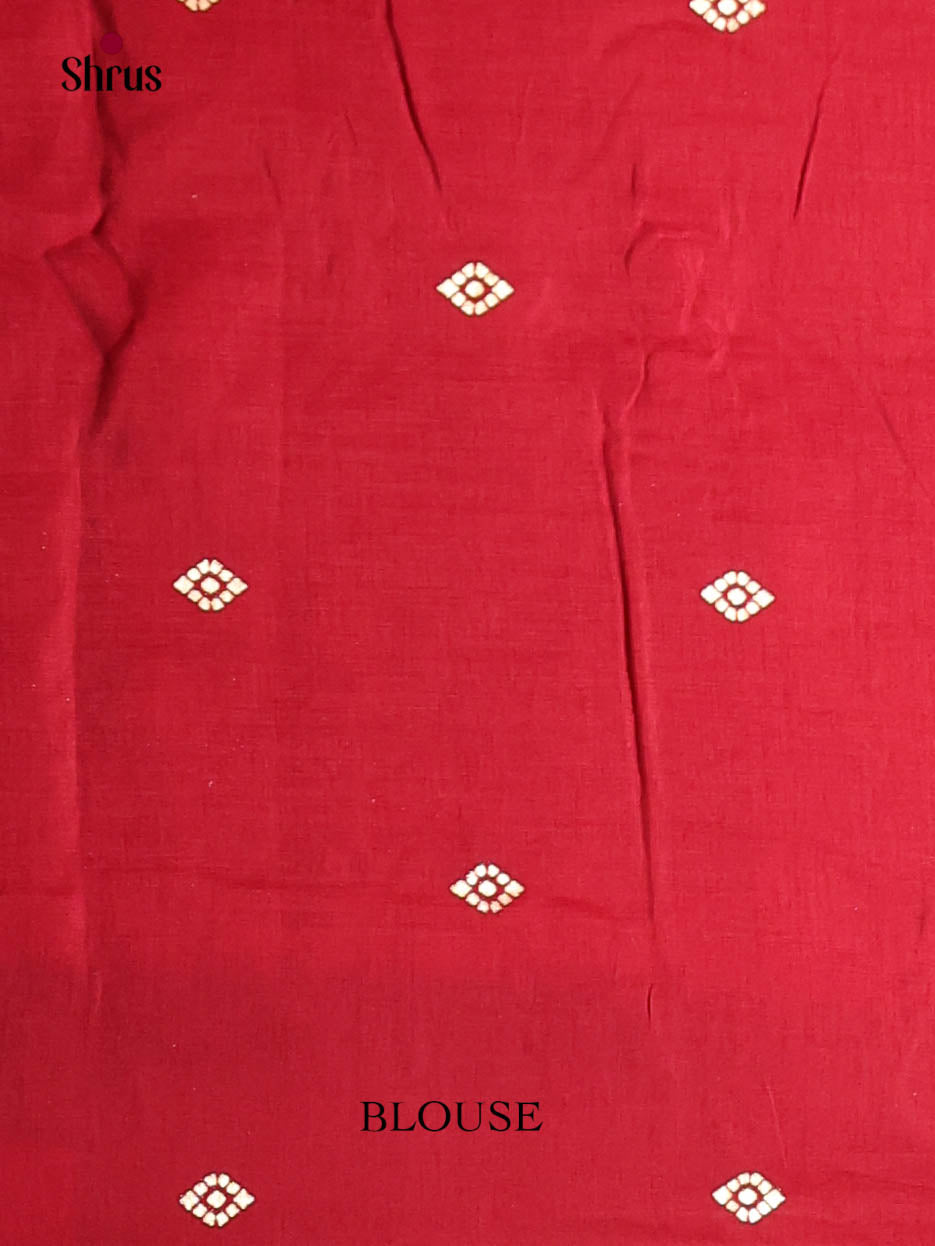 DIS11168 - Semi Ikkat Print Saree - Shop on Shrus.com