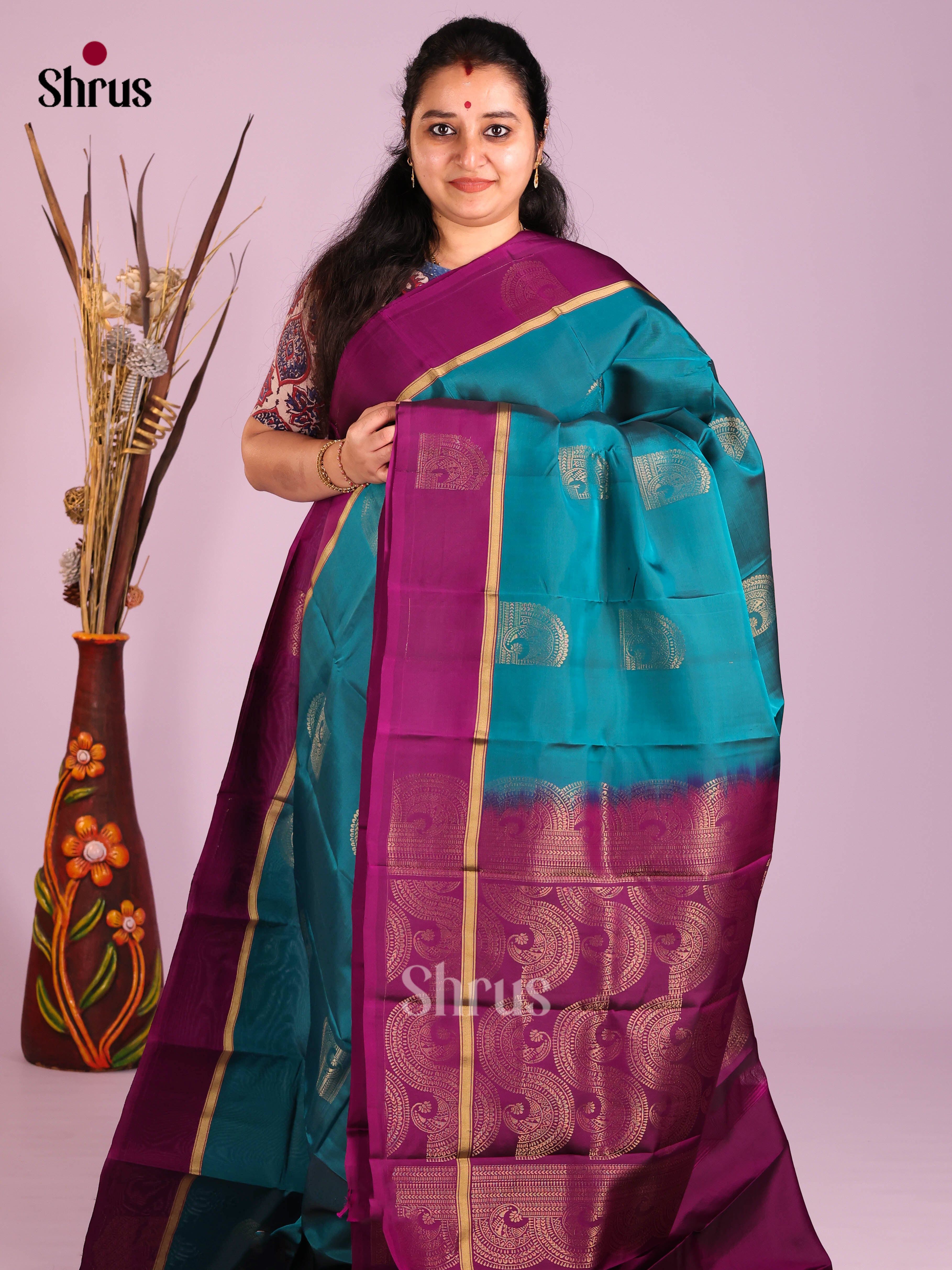 DIS11333 - Softsilk-halfpure Saree - Shop on Shrus.com