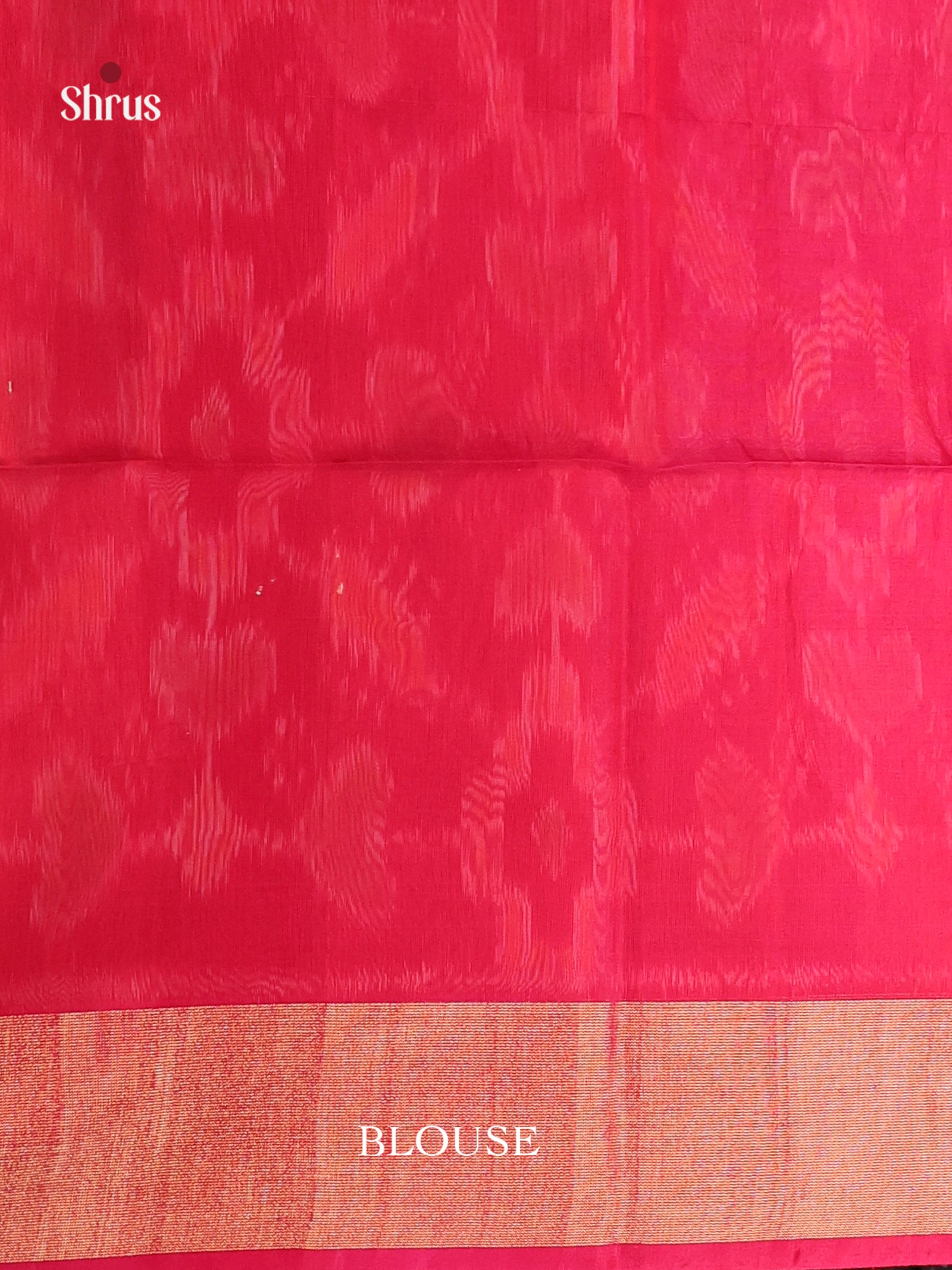 Rich Green Pochampally Silk Cotton Saree & Red Zari Border