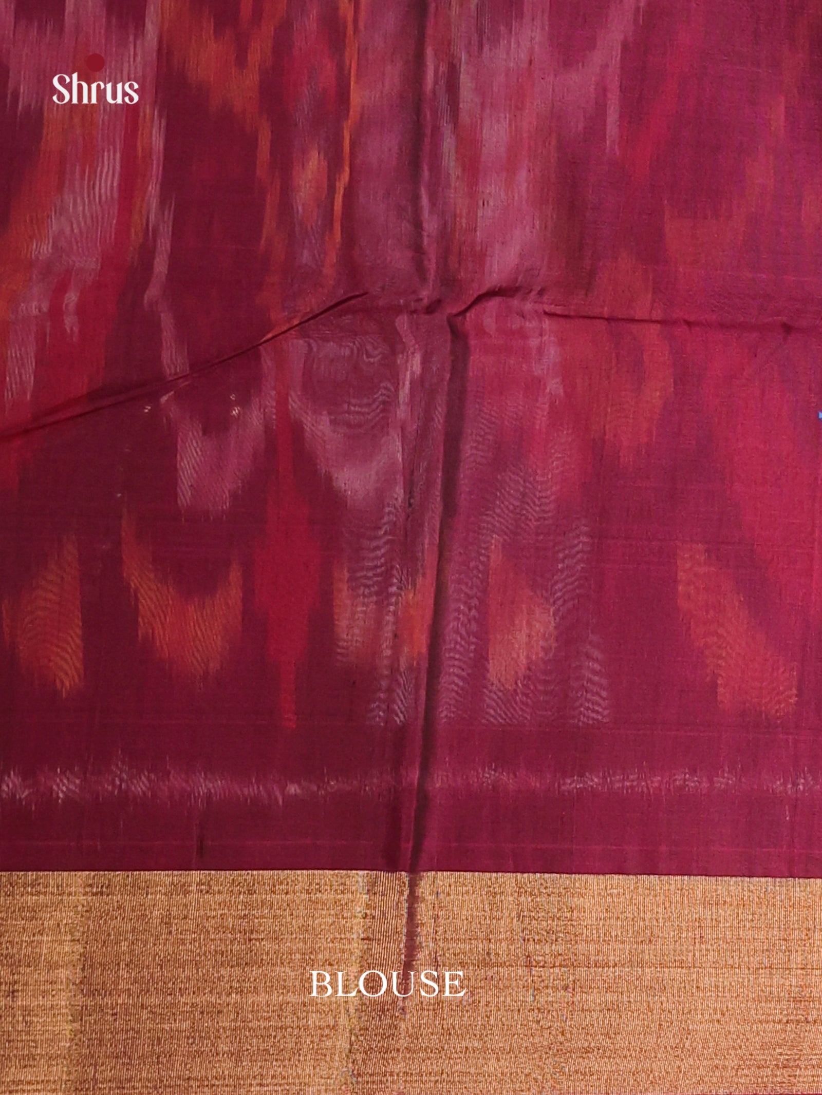 Blue & Maroon - Pochampally sico Saree