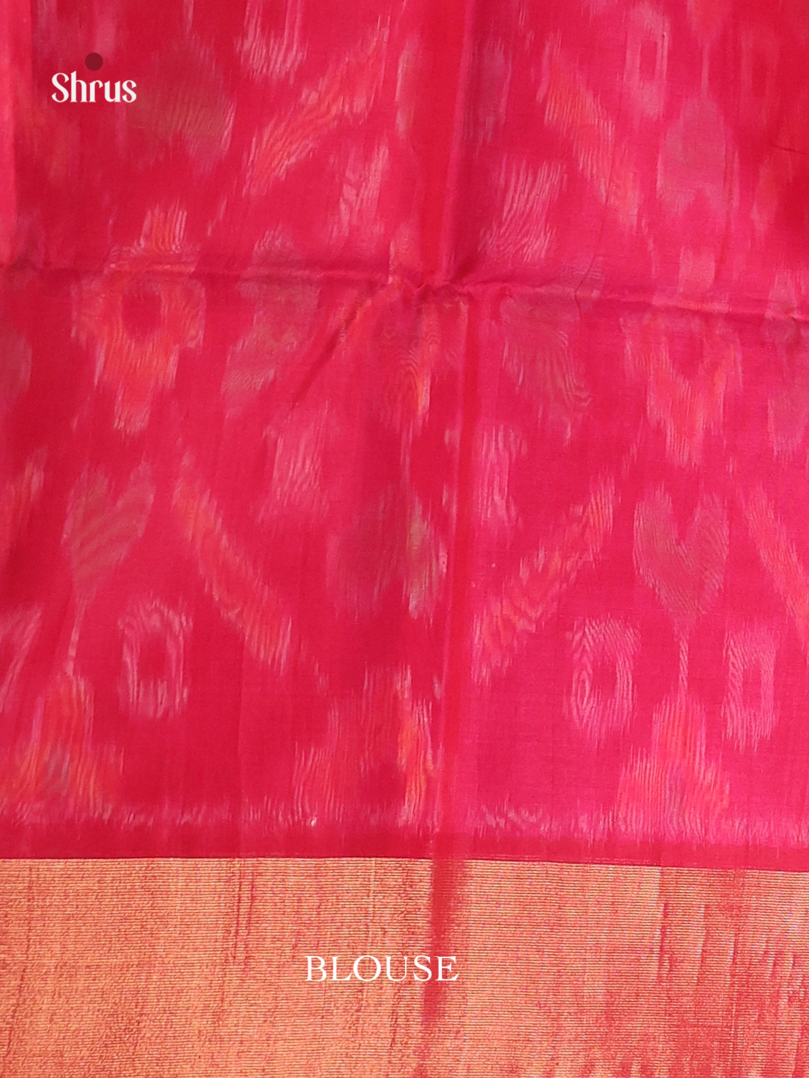 Subtle Grey Pochampally Silk Cotton Saree with Ikat Design & Red Zari Border