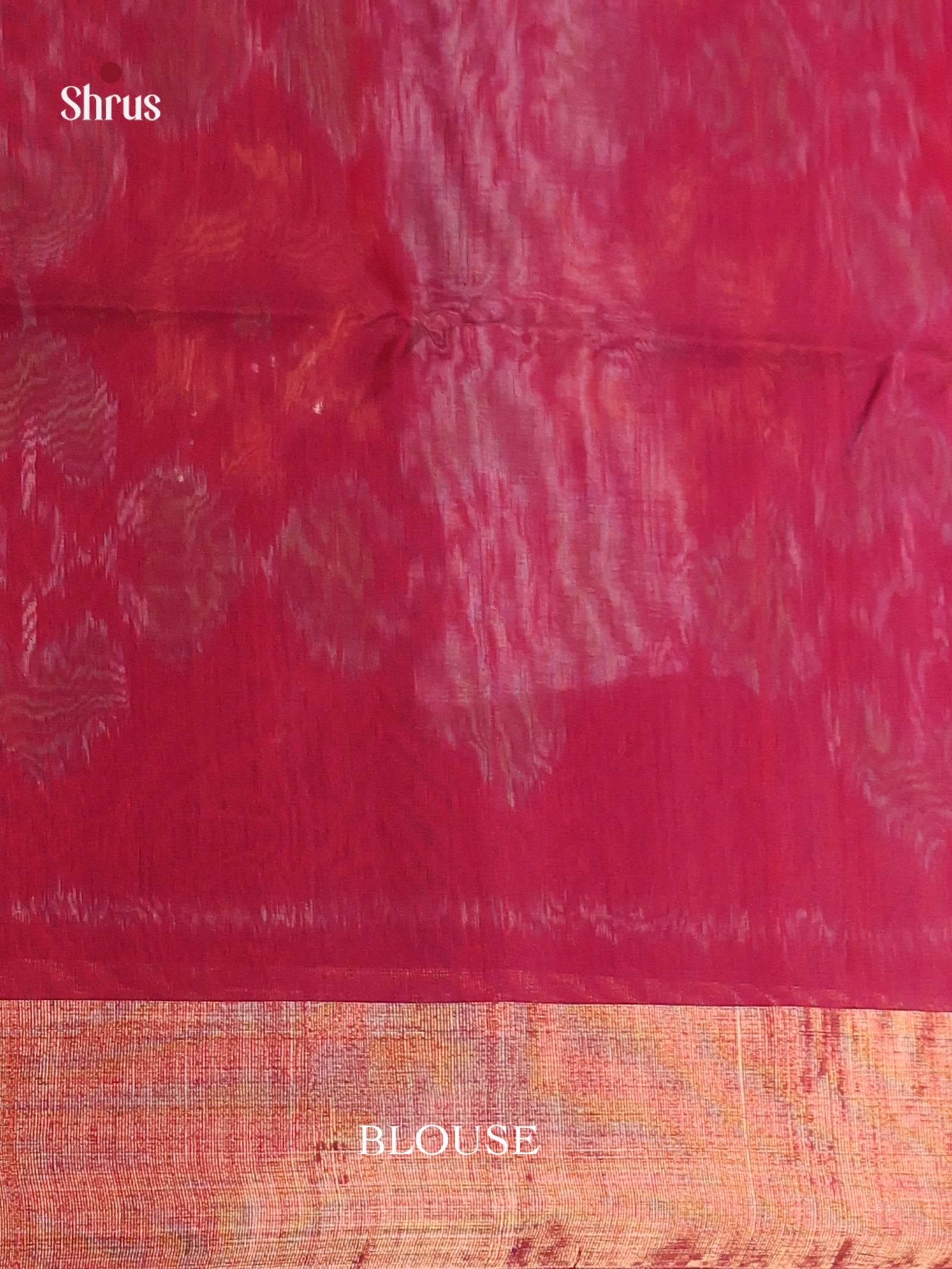 Radiant Purple Pochampally Silk Cotton Saree with Ikat Prints & Zari Maroon Border - Shop on Shrus.com
