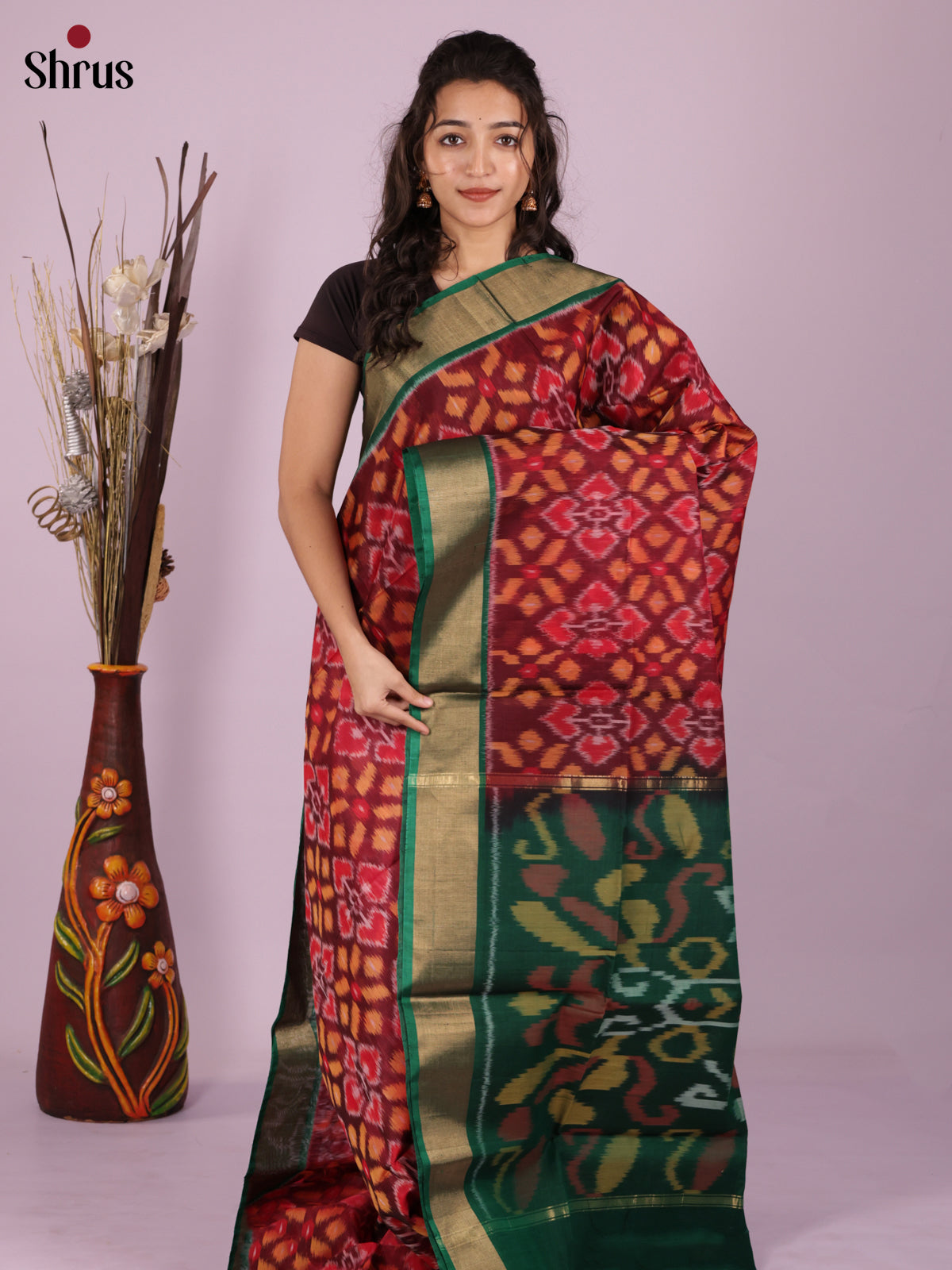 DIS11453 - Pochampally sico Saree - Shop on Shrus.com