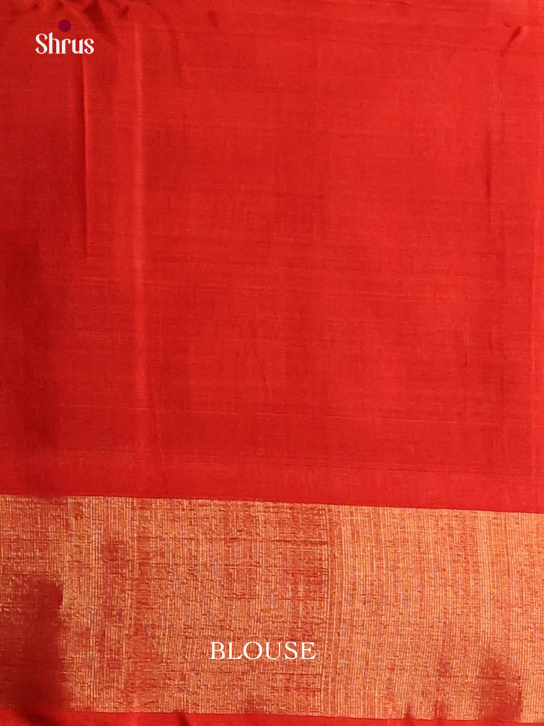 Chic Dark Green Silk Cotton Saree With Pochampally Pattern & Red Ikkat Pallu