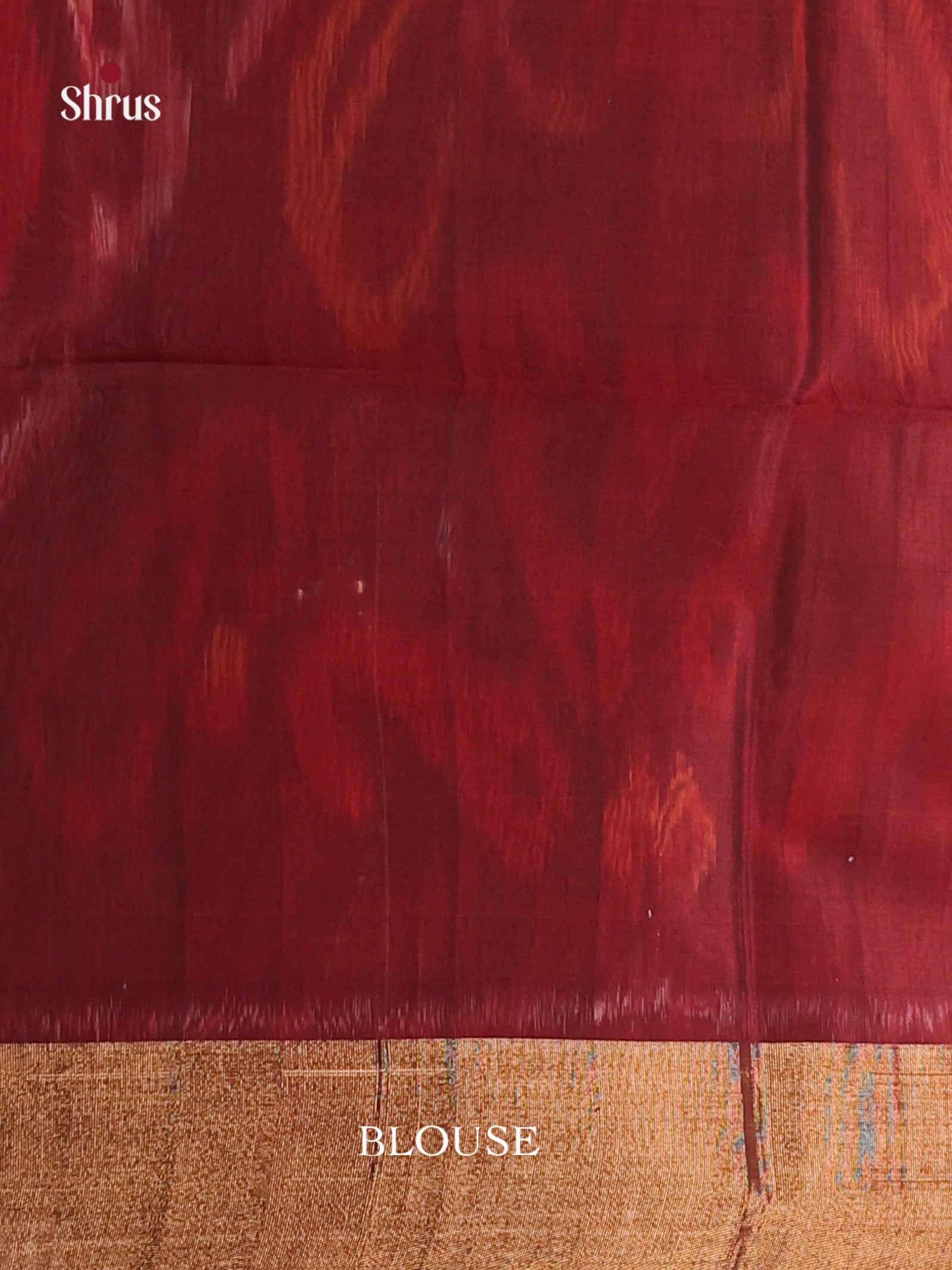 Serene Blue Pochampally Silk Cotton Saree with Maroon Ikat Border