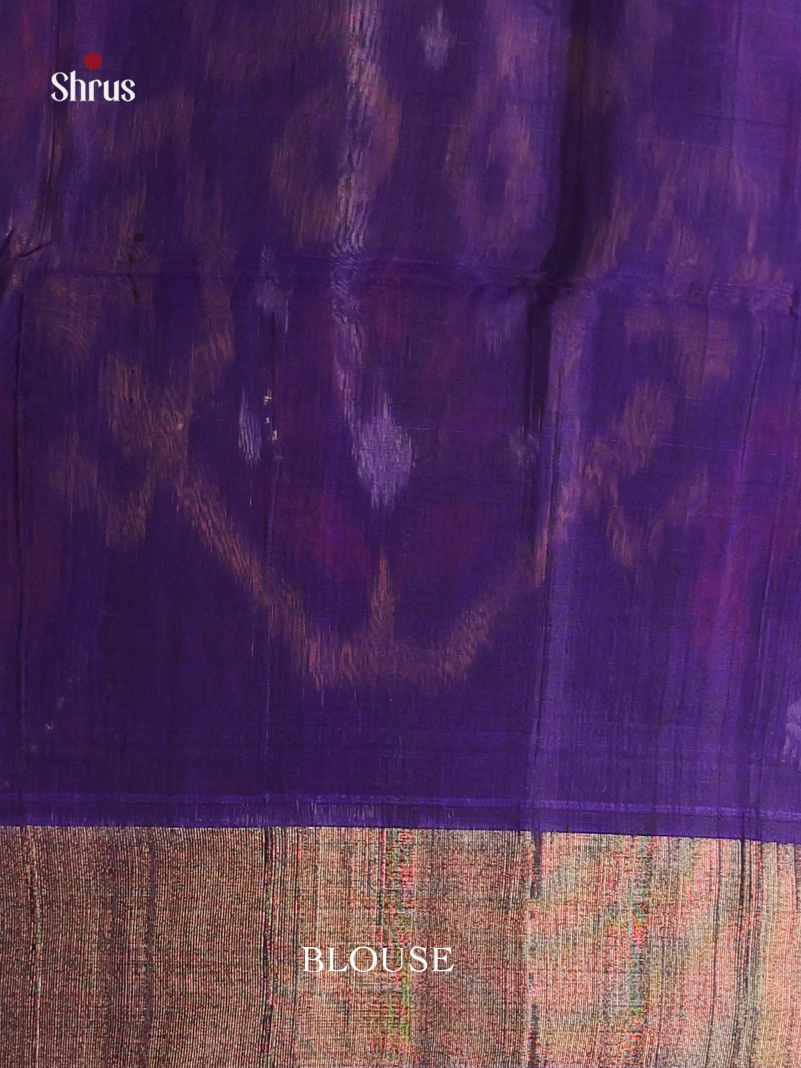 Earthy Orange Pochampally Saree With Royal Blue Zari Border