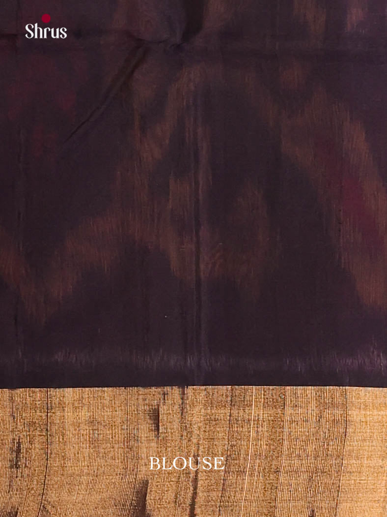 Pretty Pink Pochampally Silk Cotton Saree & Dark Violet Ikkat Pallu