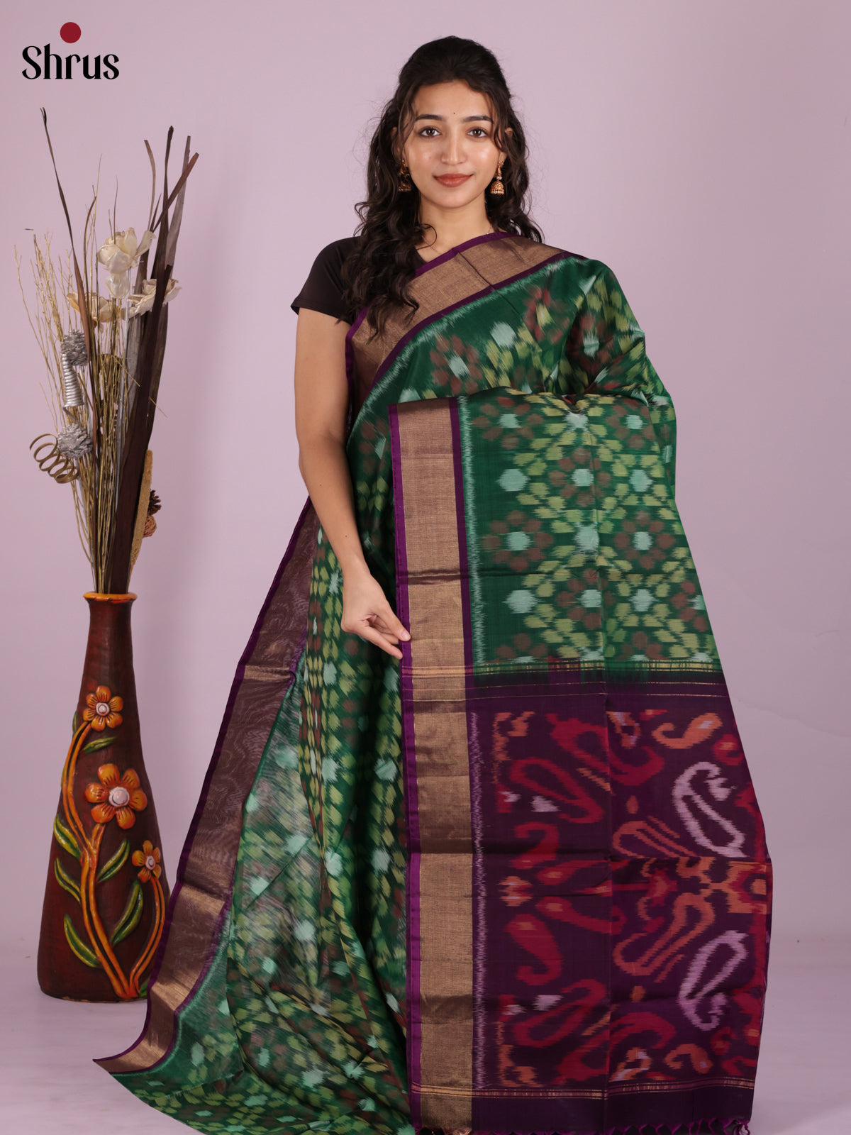 DIS11477 - Pochampally sico Saree - Shop on Shrus.com
