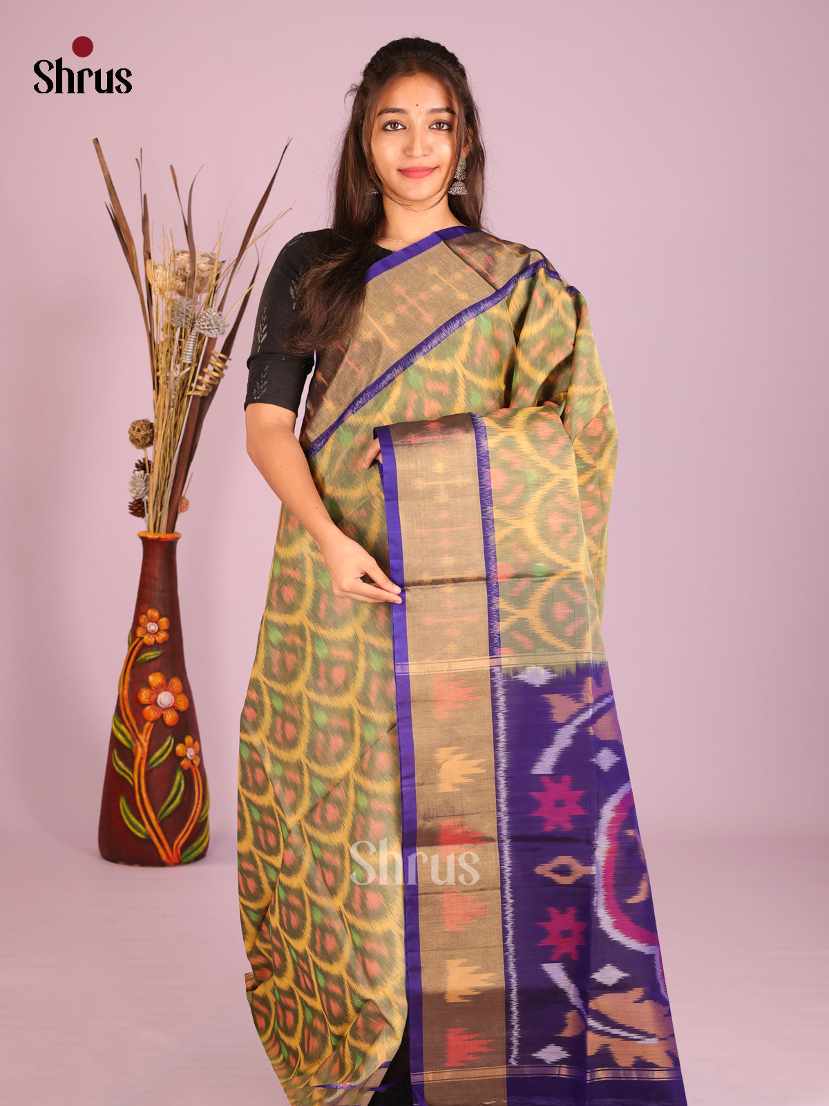 DIS11505 - Pochampally sico Saree - Shop on Shrus.com