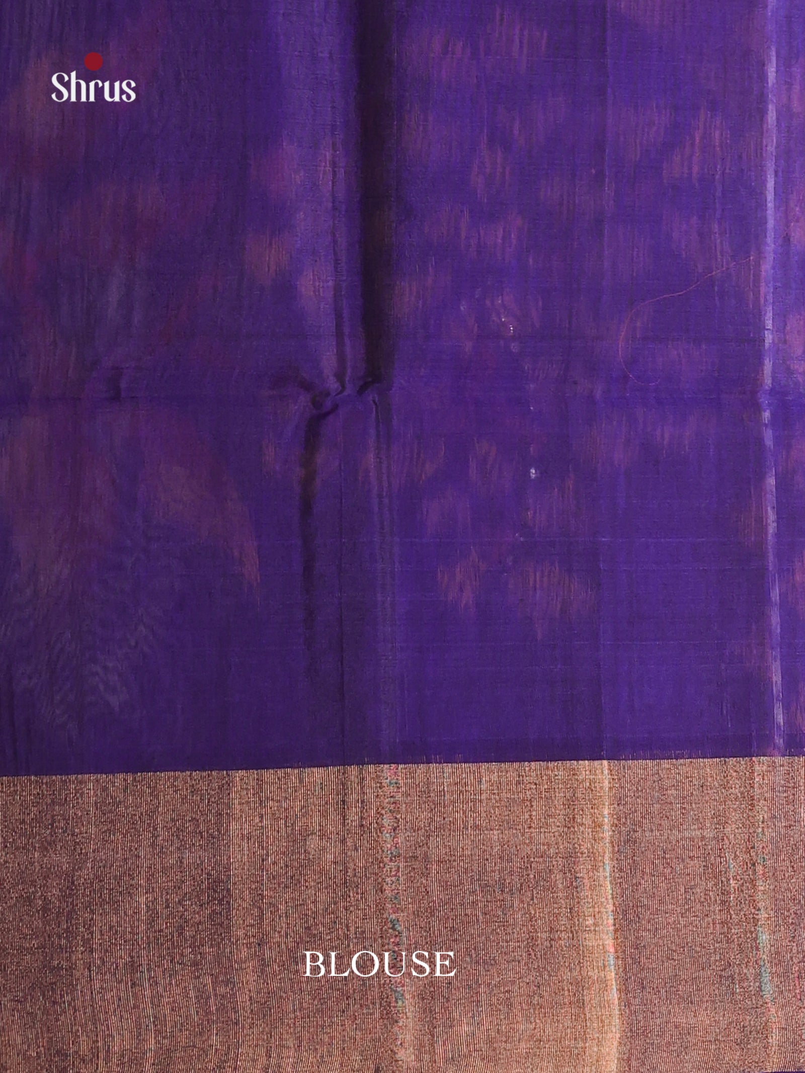 Pretty Brown Pochampally Silk Cotton Saree with Blue Ikat Border - Shop on Shrus.com
