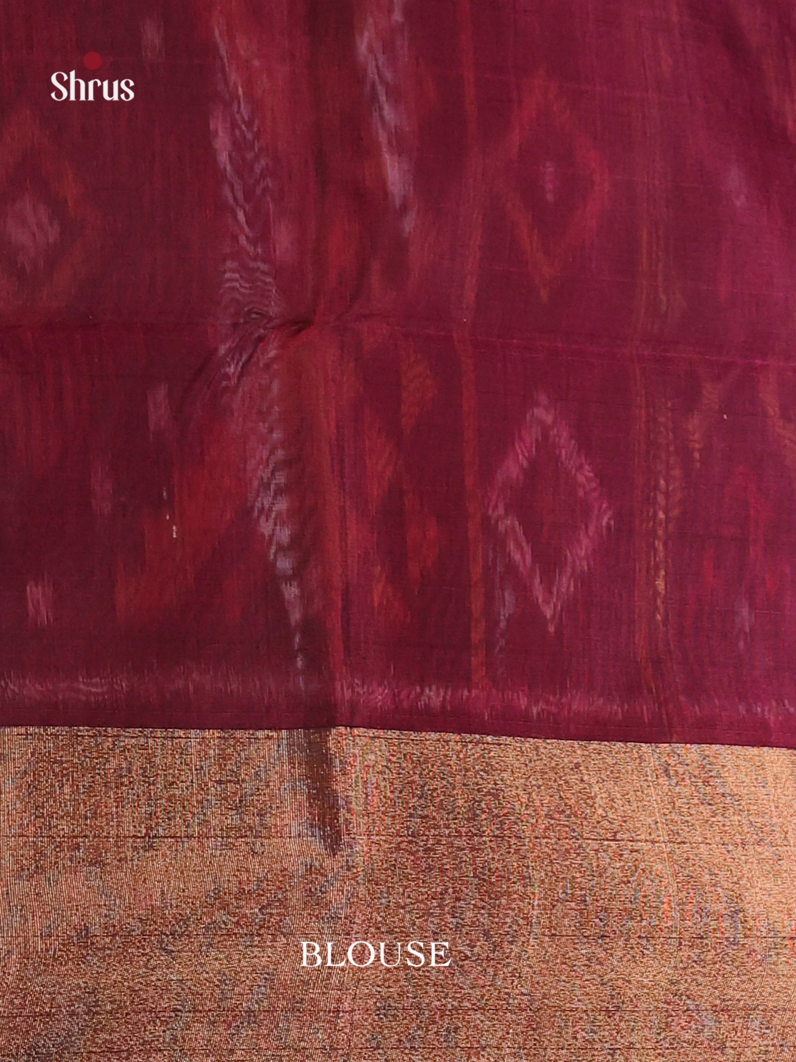 Blue & Maroon - Pochampally sico Saree
