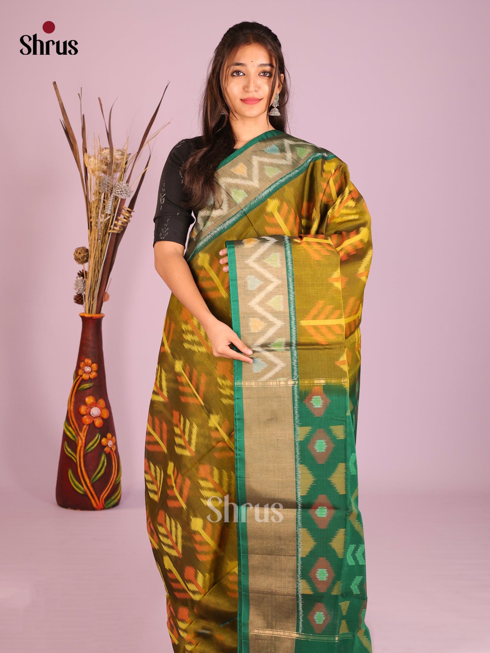 DIS11519 - Pochampally sico Saree - Shop on Shrus.com