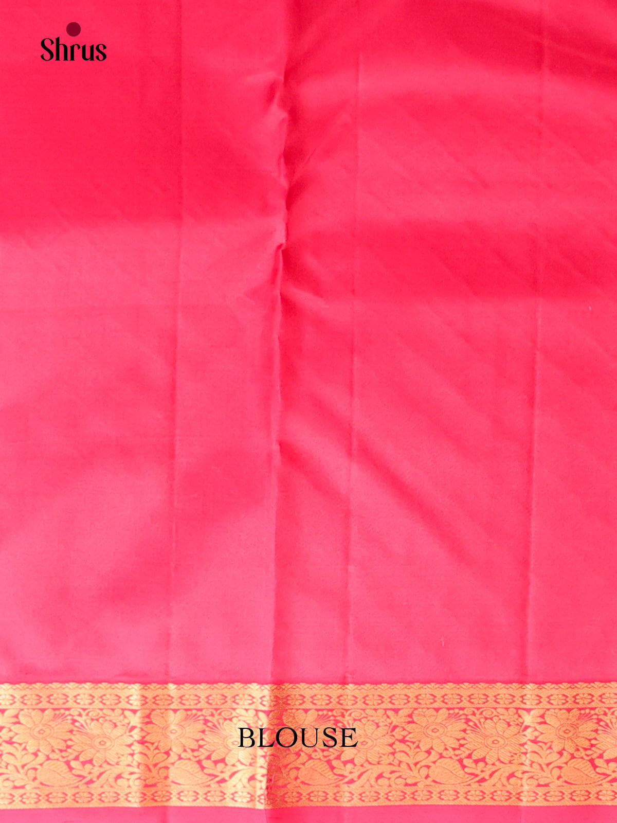 Traditional Pink Kanjivaram Saree with Golden Buttas & floral vines zari border 2