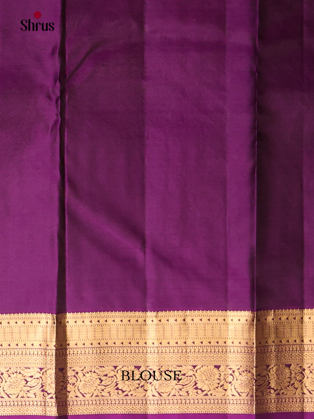 Violet Single Tone Kanchipuram Butta design Saree gleams with zari buttas