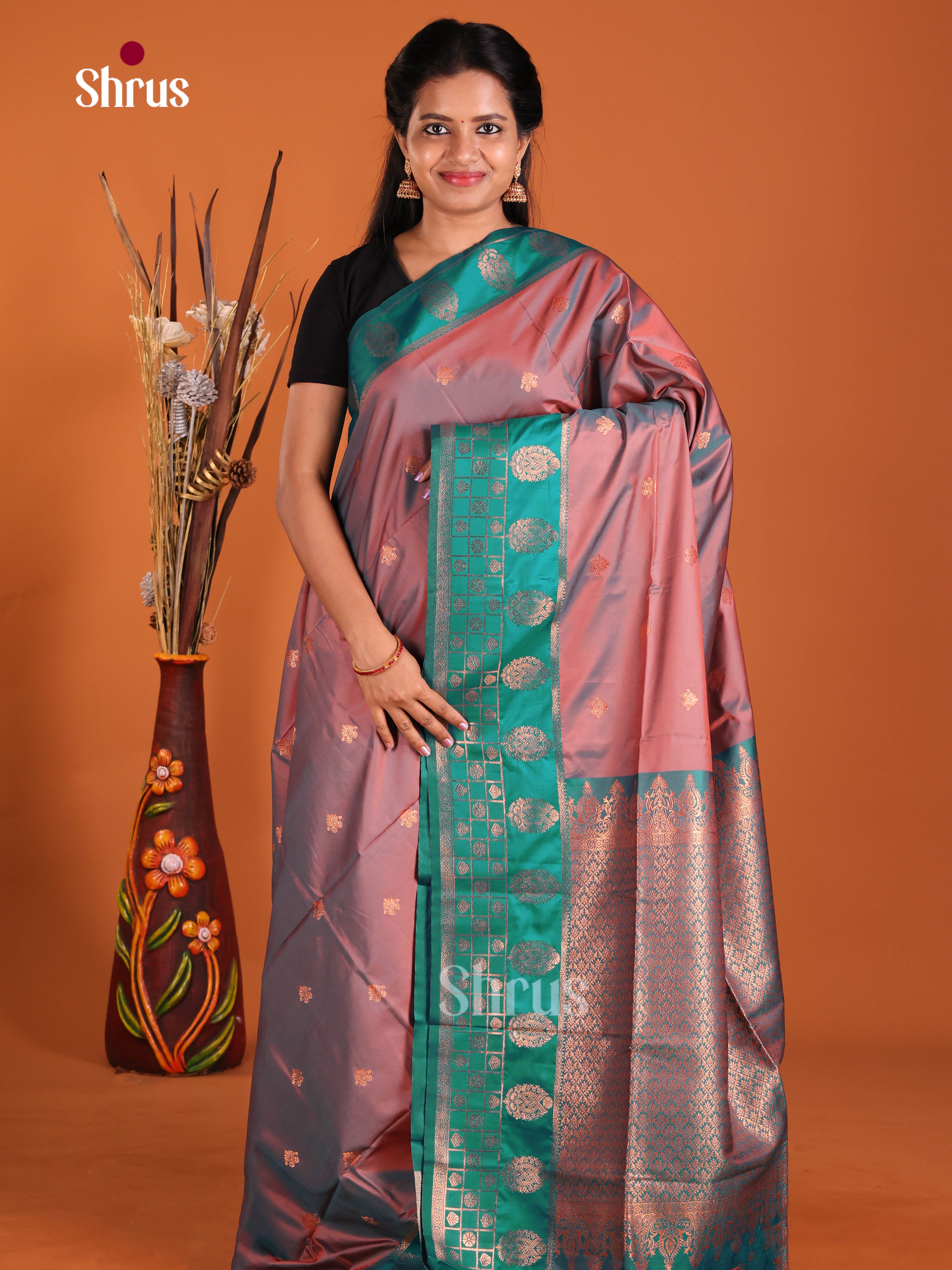 DIS12028 - Semi Softsilk Saree - Shop on Shrus.com