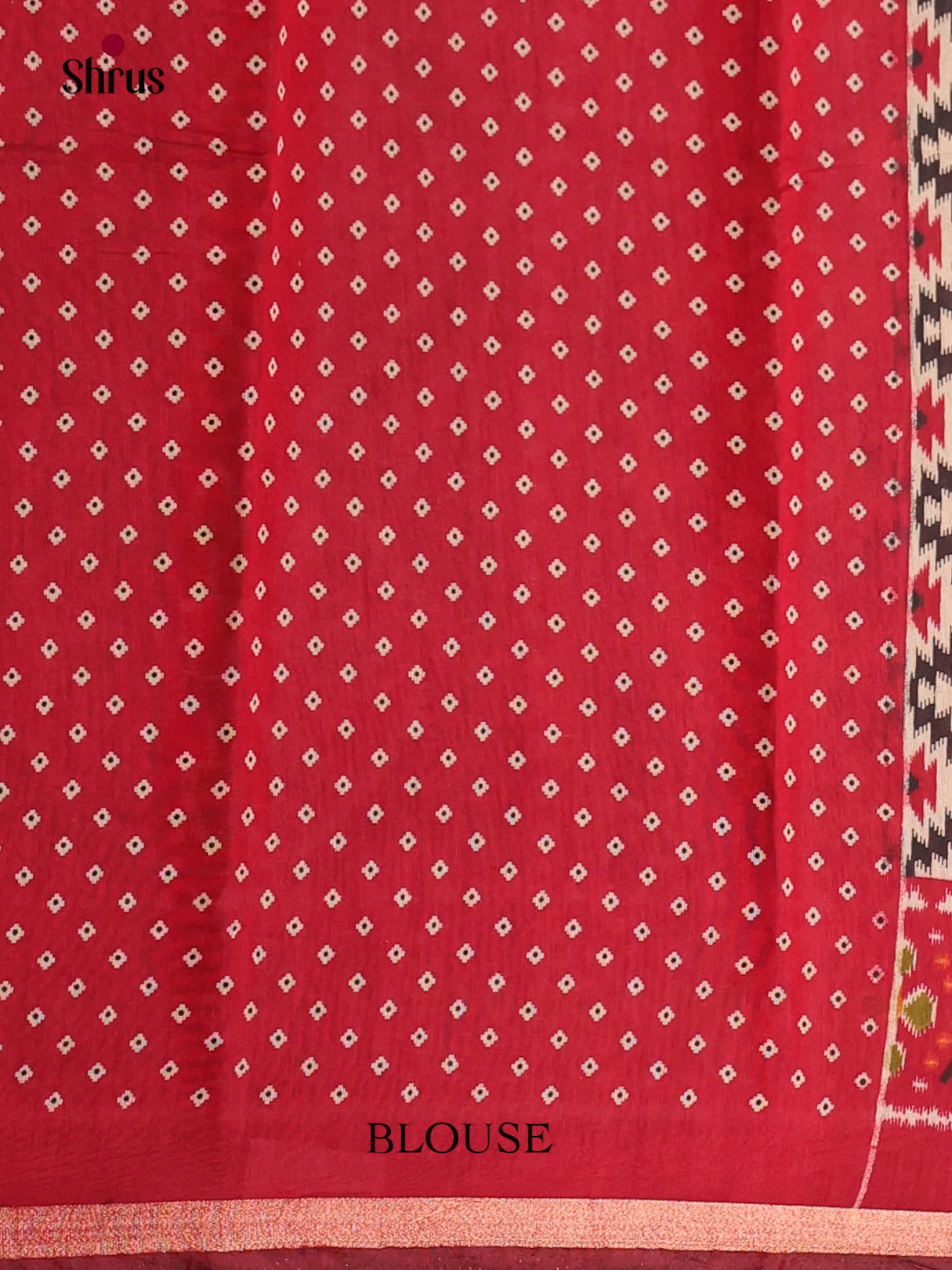 Cream & Red - Art Modal Saree