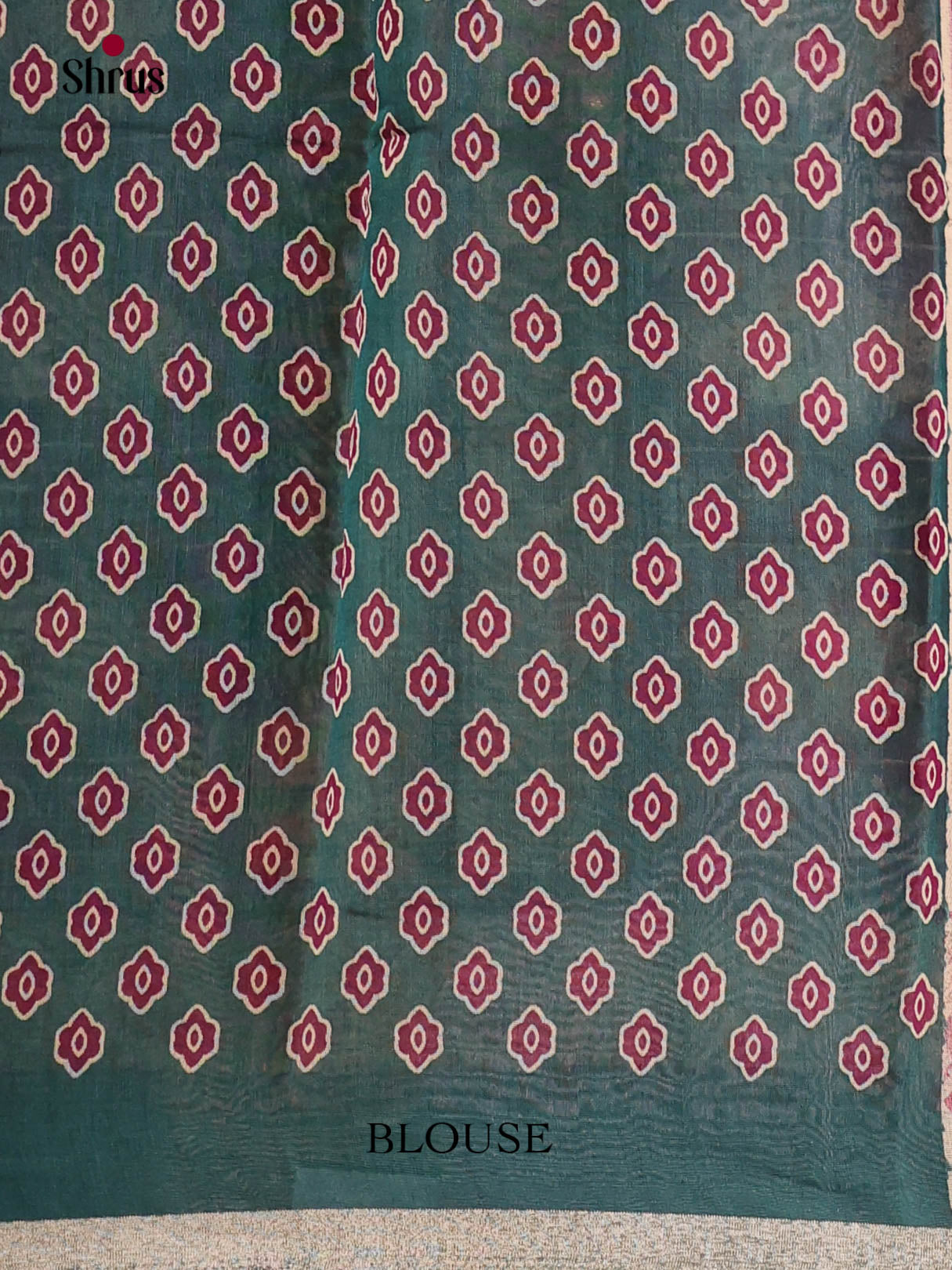 Maroon & Green - Art Modal Saree - Shop on Shrus.com
