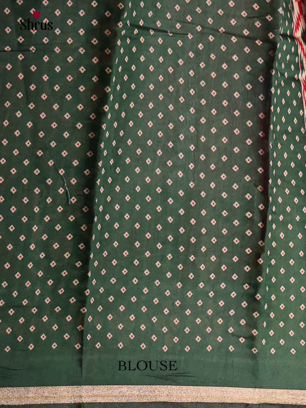 Cream & Green - Art Modal Saree