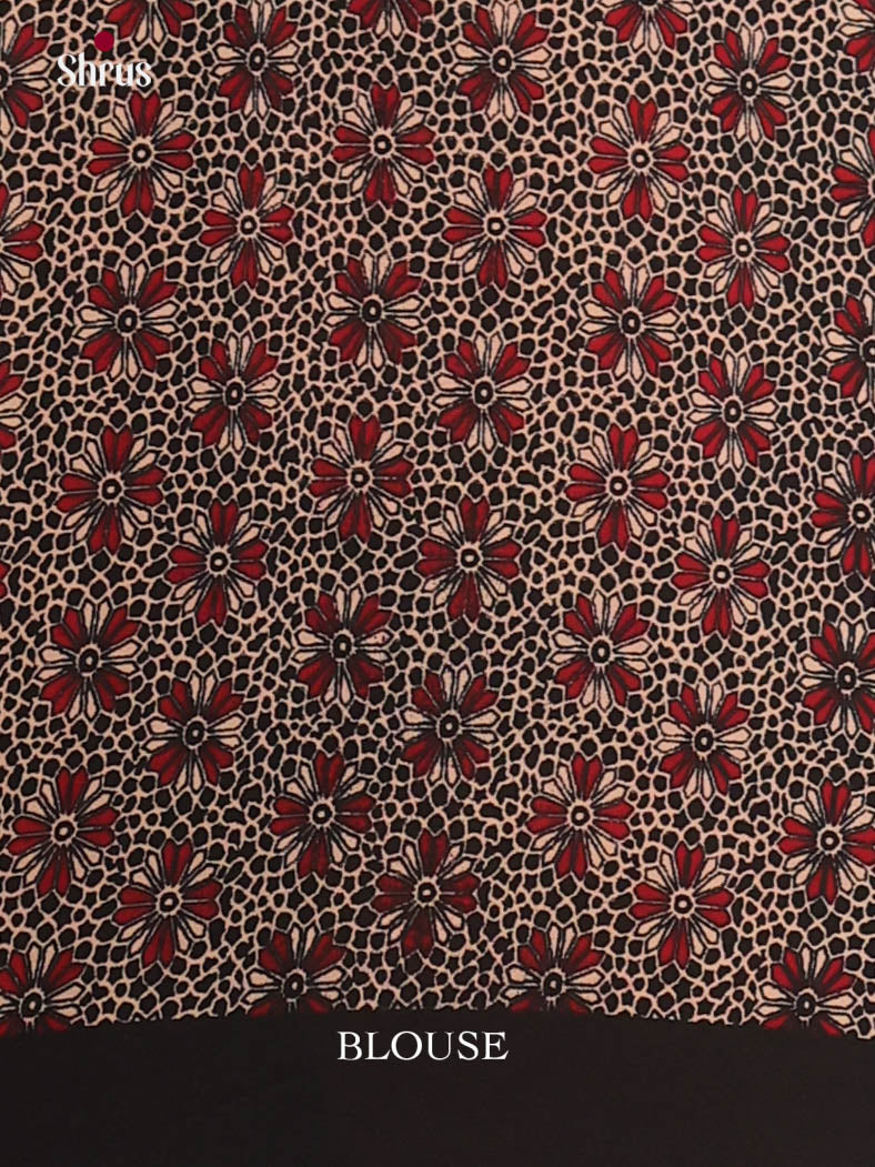 Red & Black- Semi Modal Saree