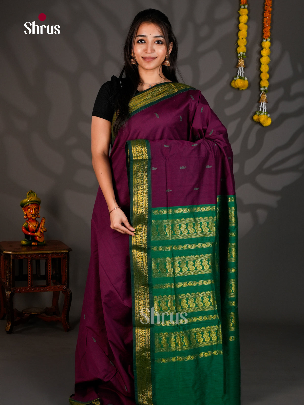 DIS12085 - Kalyani Cotton Saree - Shop on Shrus.com