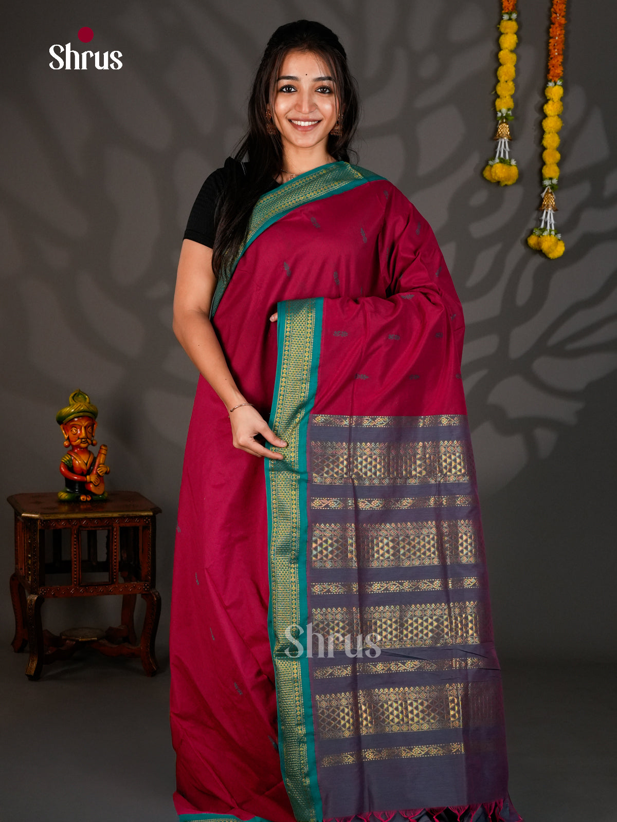 DIS12102 - Kalyani Cotton Saree - Shop on Shrus.com