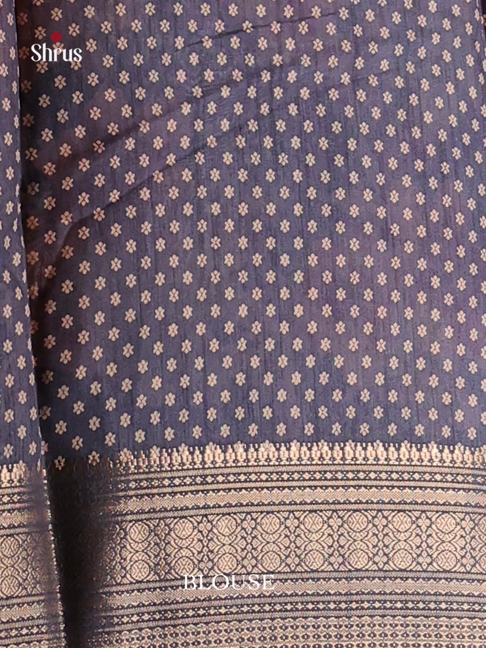 Blue - Semi Crepe Saree