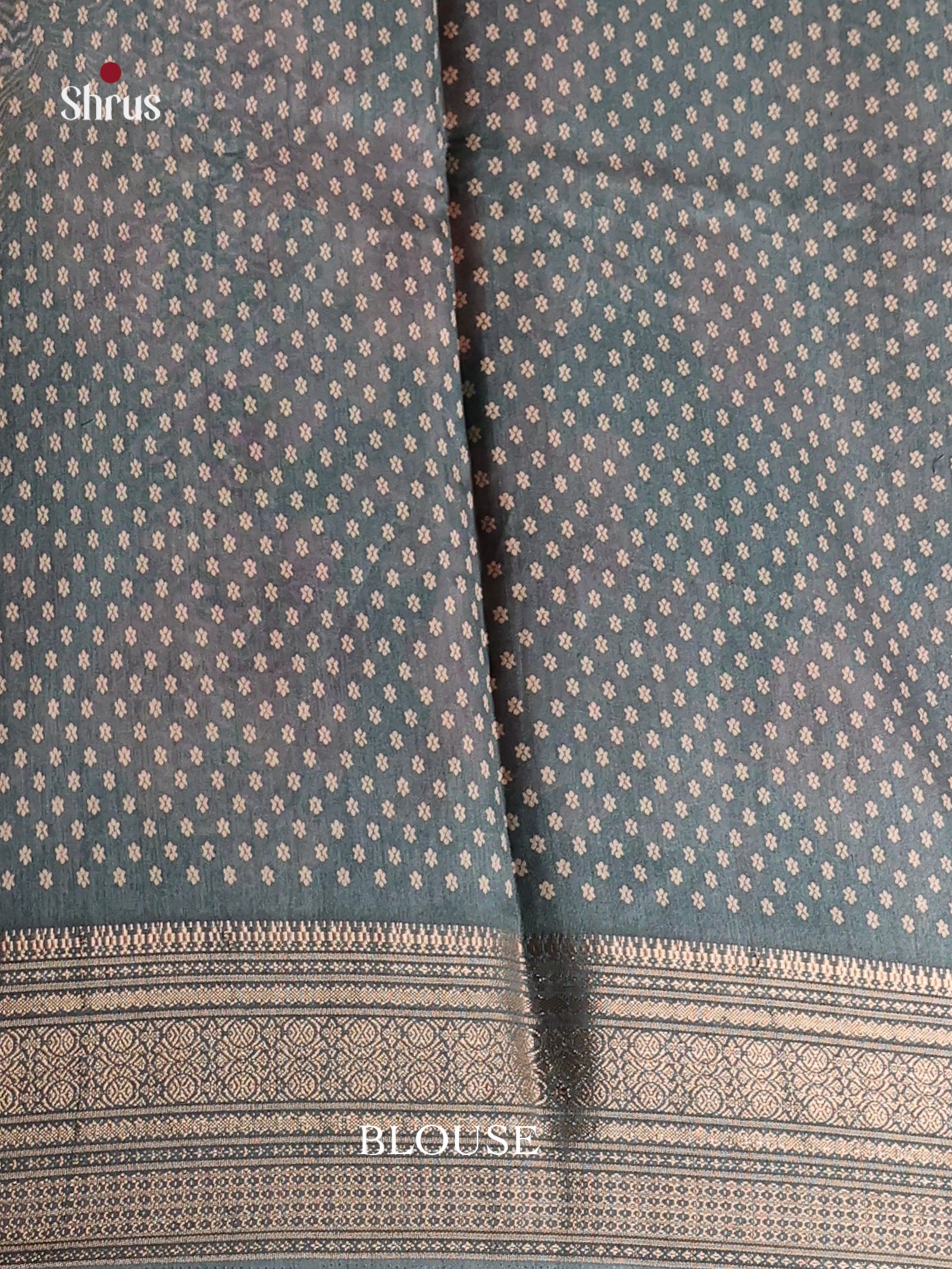 Grey- Semi Crepe Saree - Shop on Shrus.com