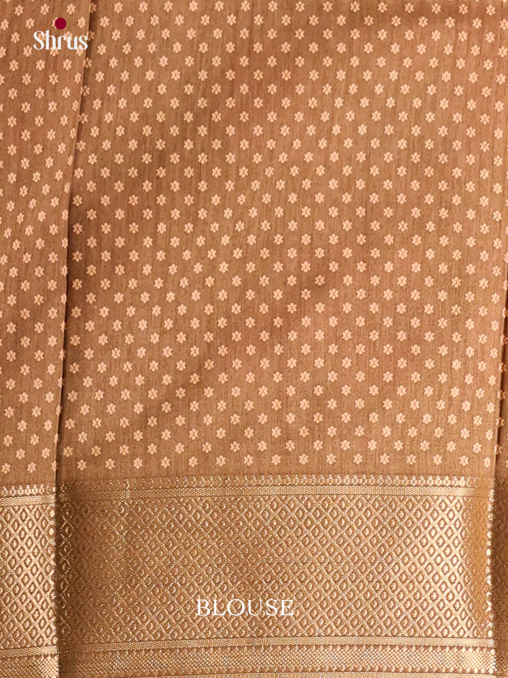 Brown - Semi Crepe Saree