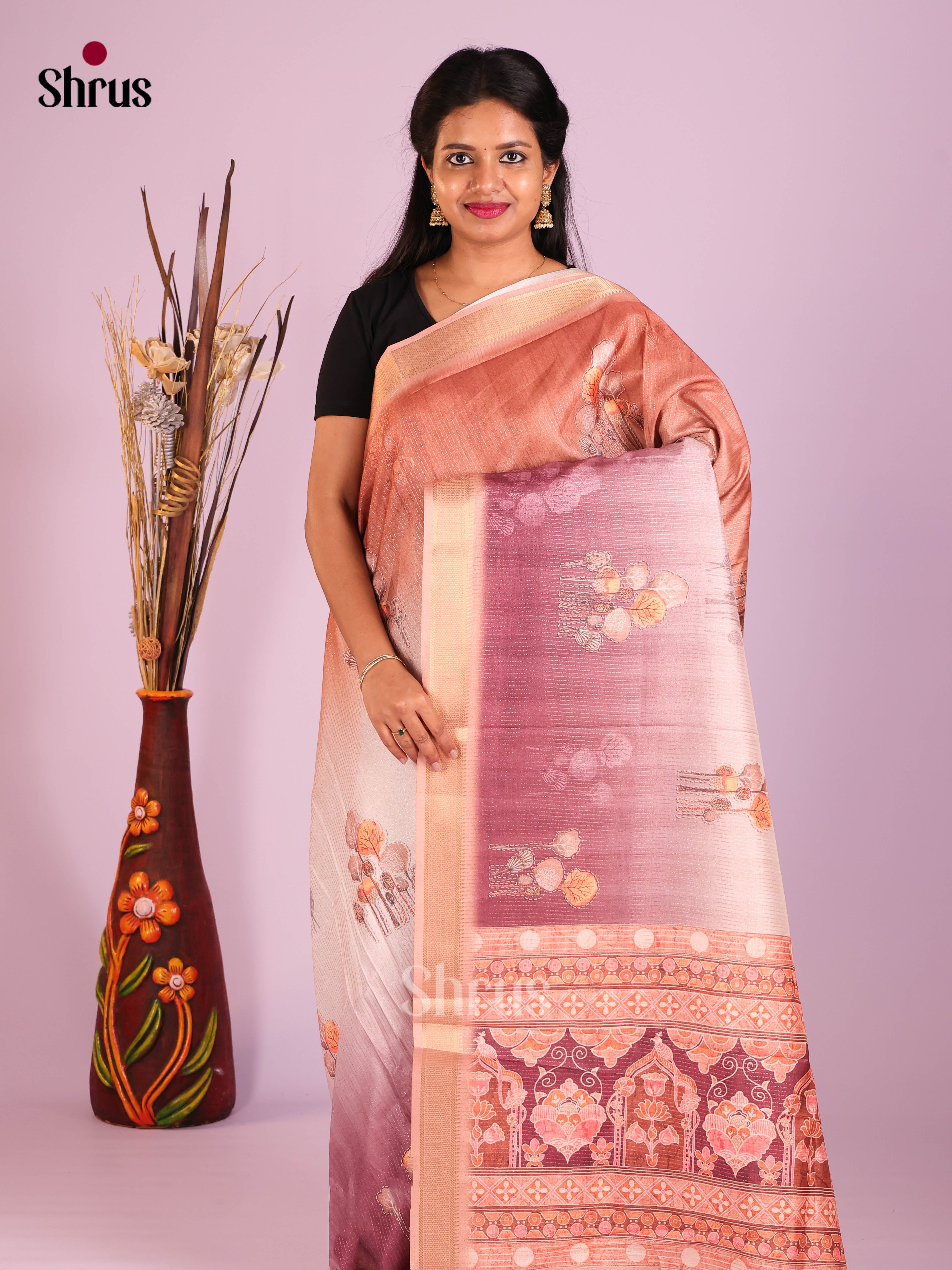 DIS12220 - Semi Dola silk Saree