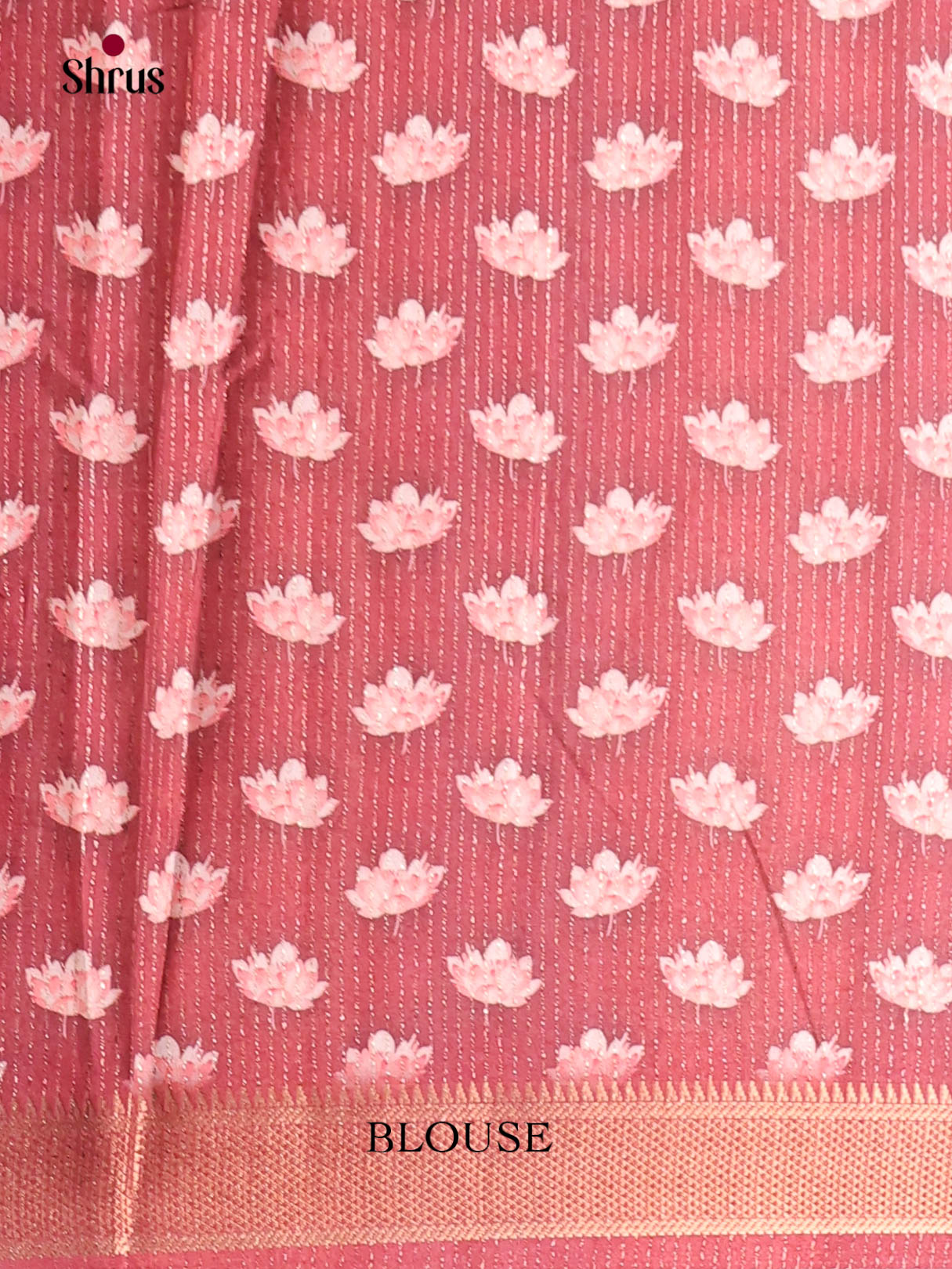 Pink & Maroon - Semi Dola silk Saree