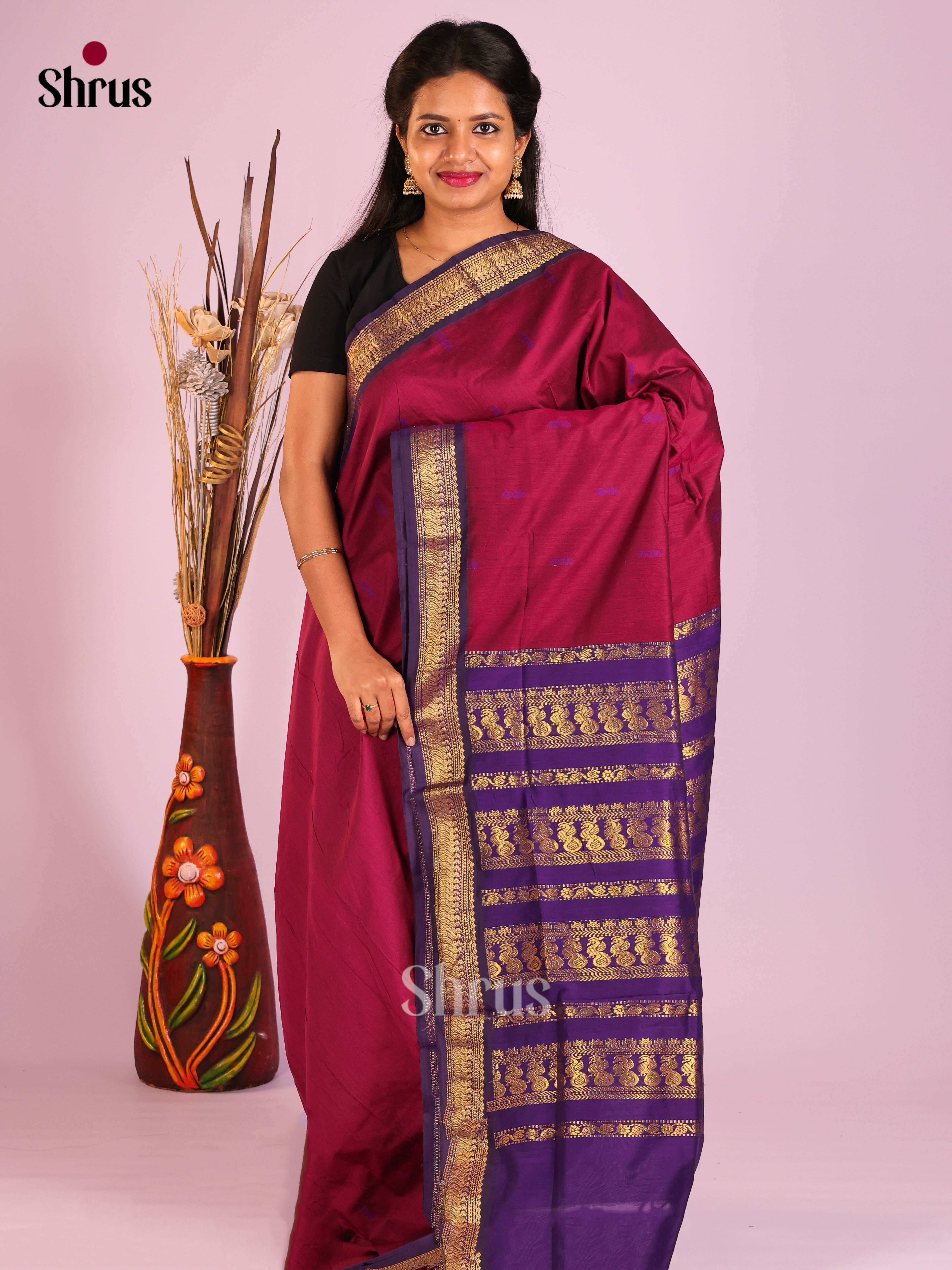 DIS12240 - Kalyani Cotton Saree - Shop on Shrus.com