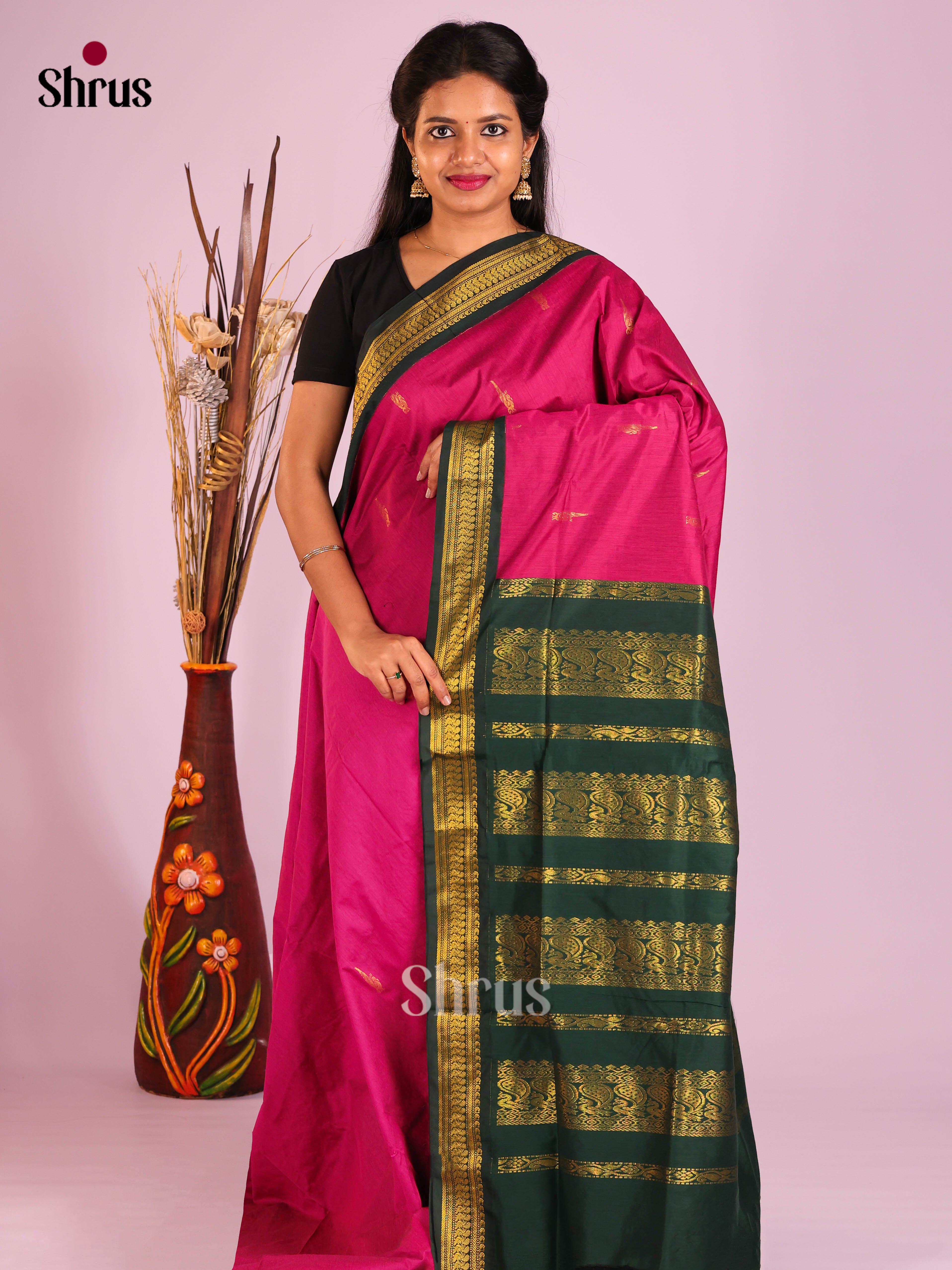 DIS12249 - Kalyani Cotton Saree - Shop on Shrus.com
